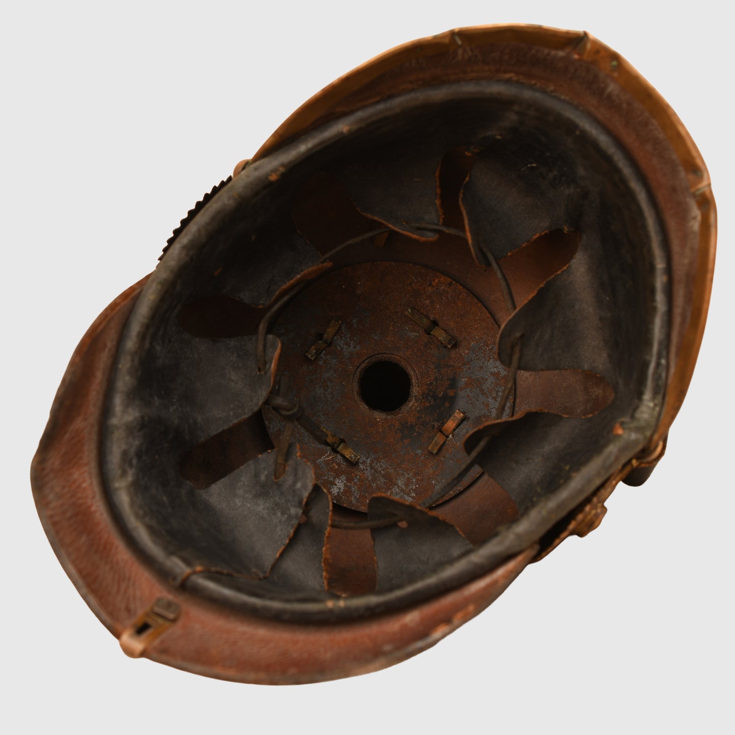 German WWI Baden Enlisted Ranks All-Leather Pickelhaube
