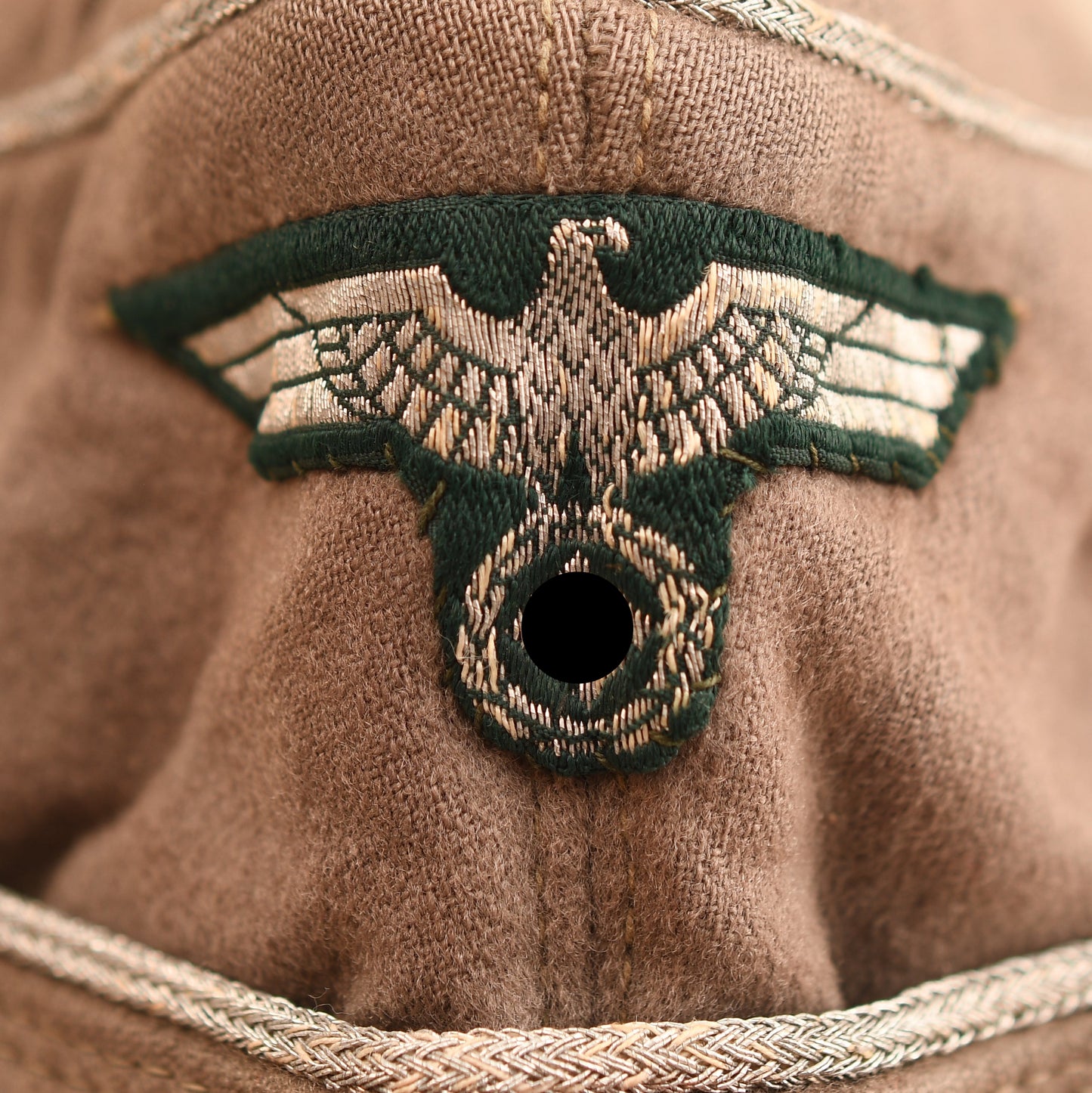 German WWII Artillery Officers Overseas Cap in Canvas