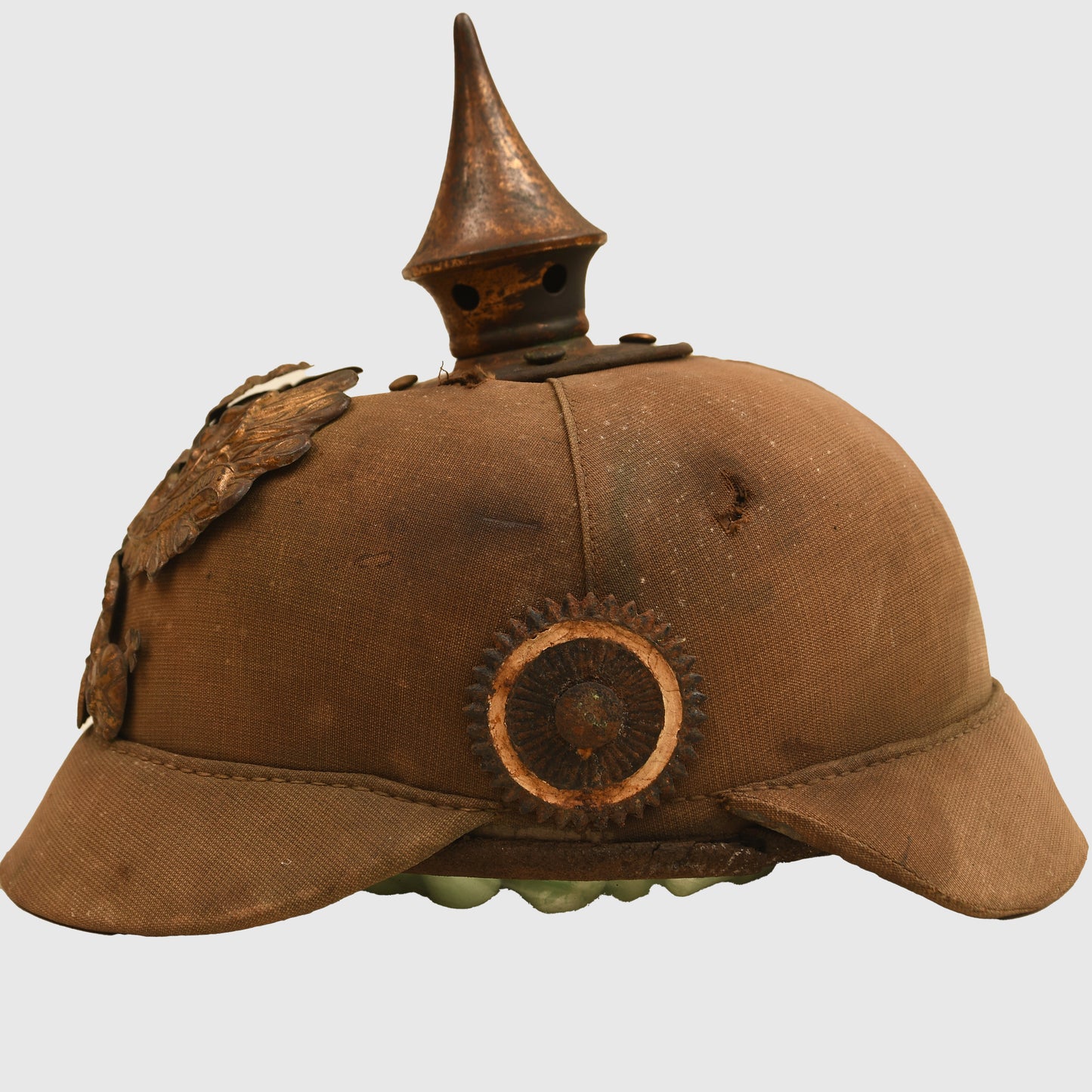 German WWI Prussian Canvas-Over-Cork Pickelhaube