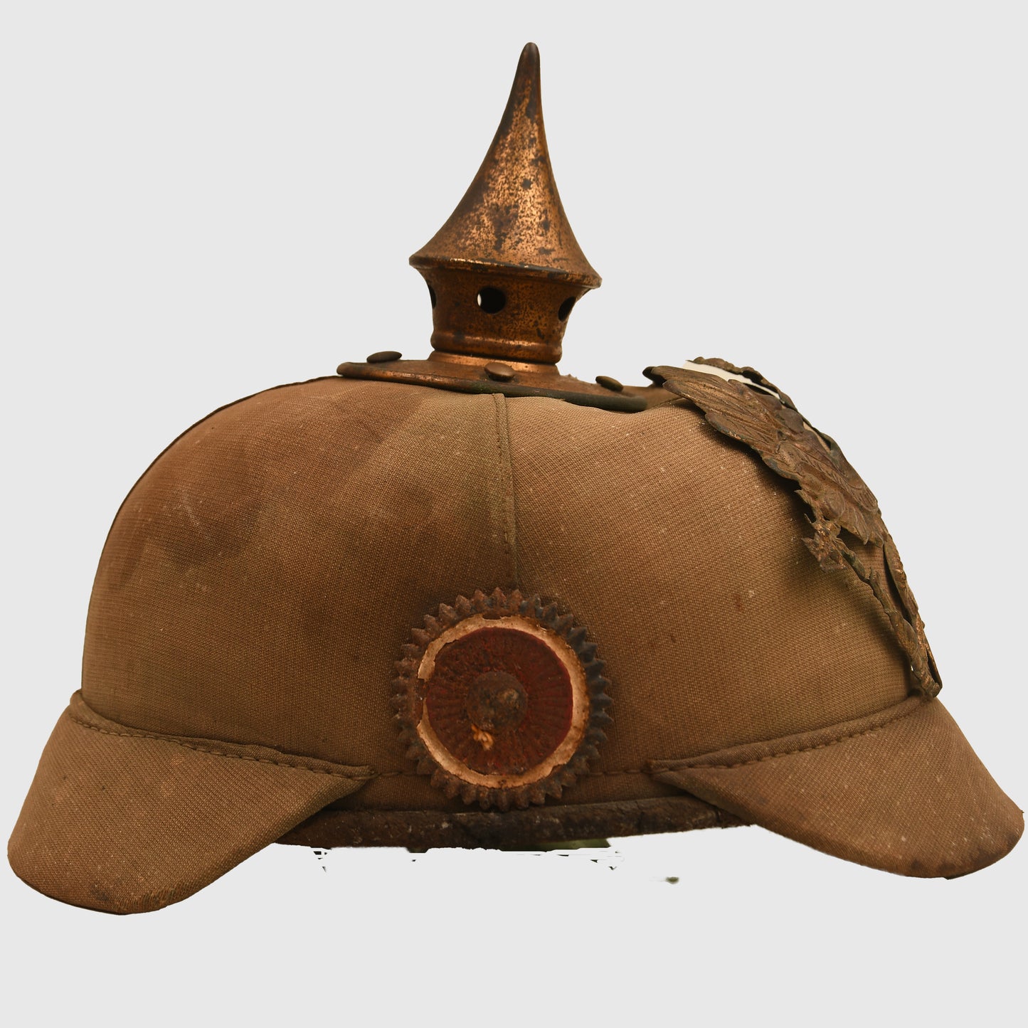 German WWI Prussian Canvas-Over-Cork Pickelhaube