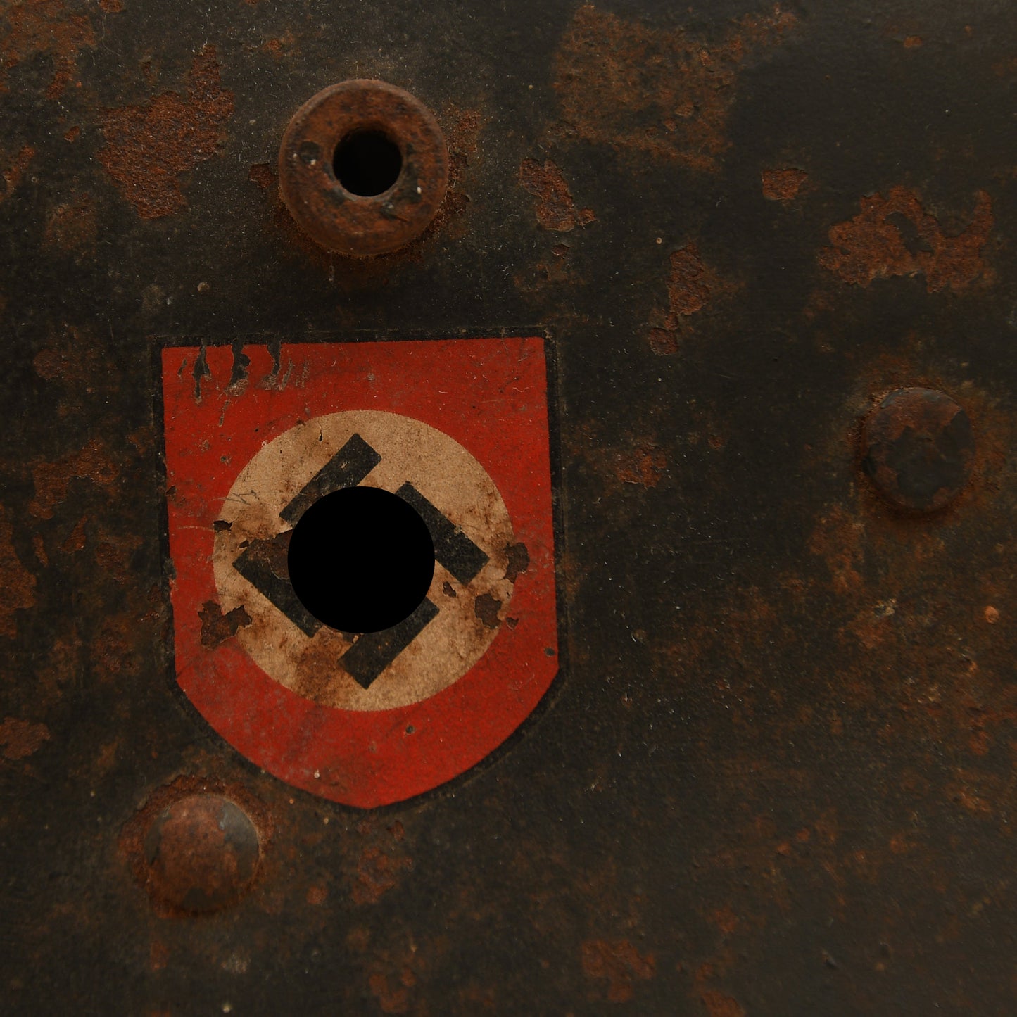 German WWII M16 Double Decal Police Helmet