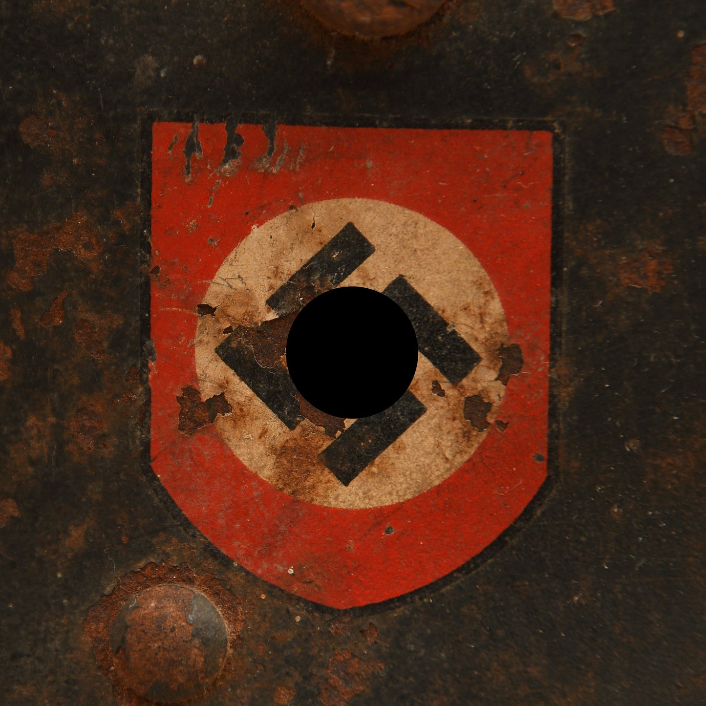 German WWII M16 Double Decal Police Helmet