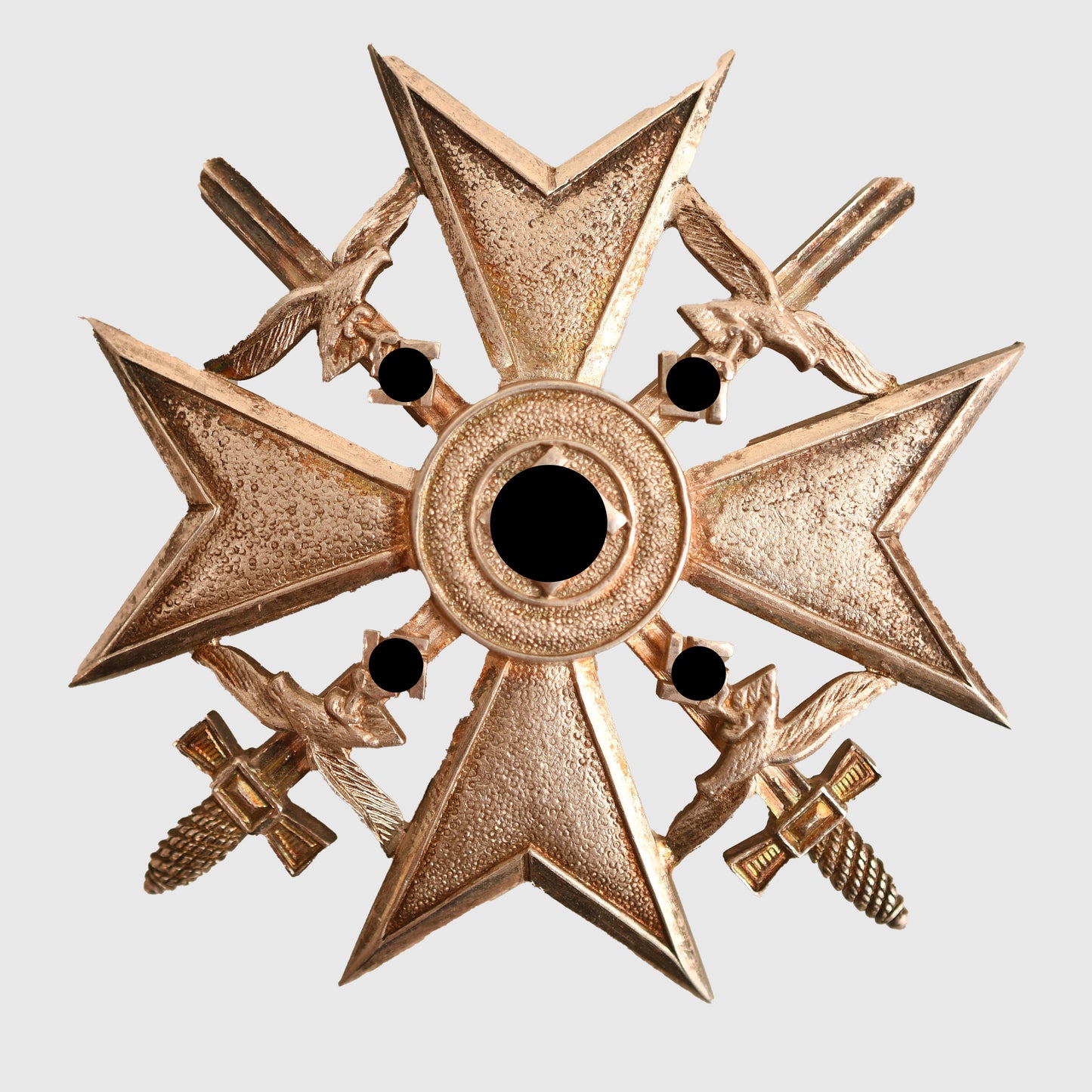 German WWII Spanish Cross in Silver with Swords