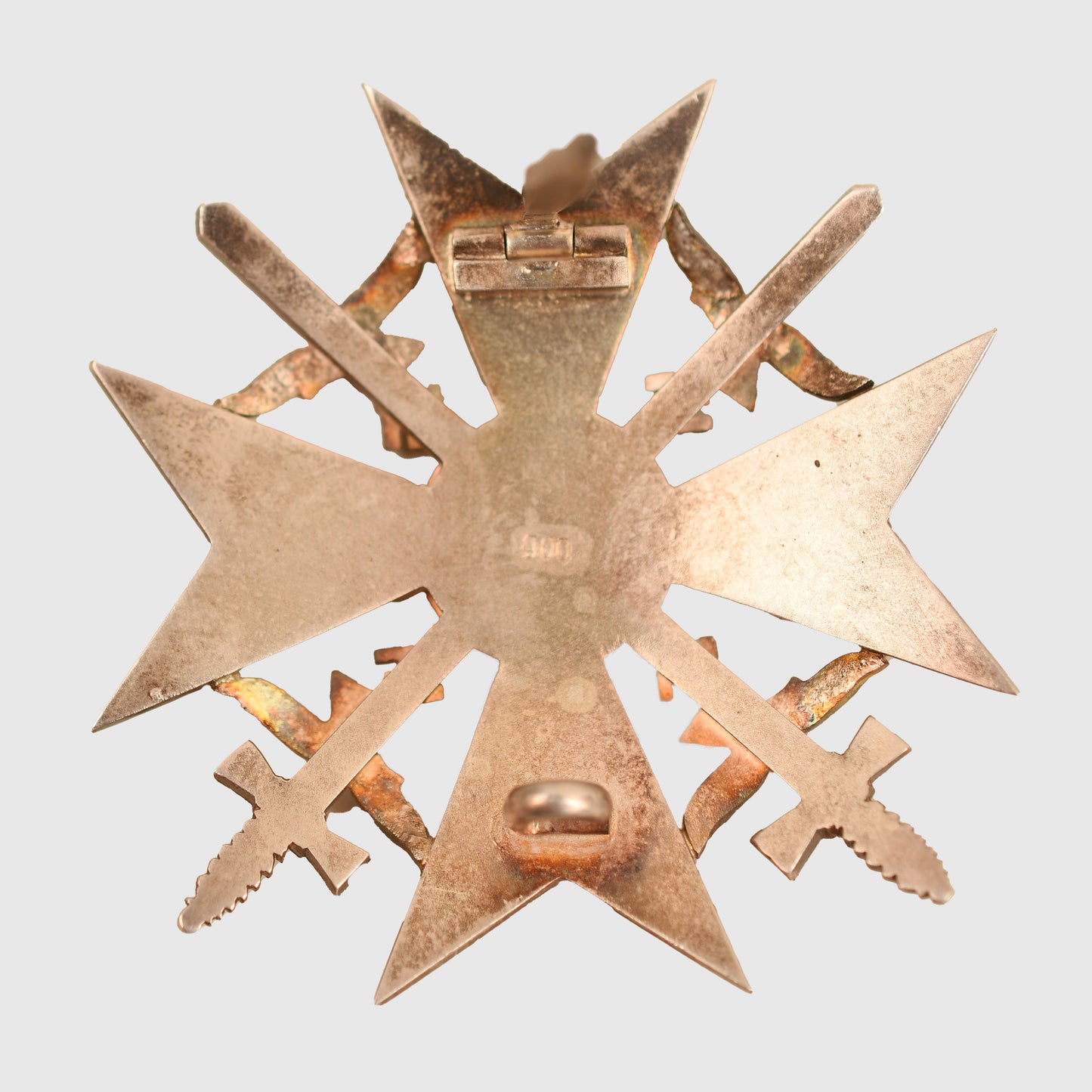 German WWII Spanish Cross in Silver with Swords