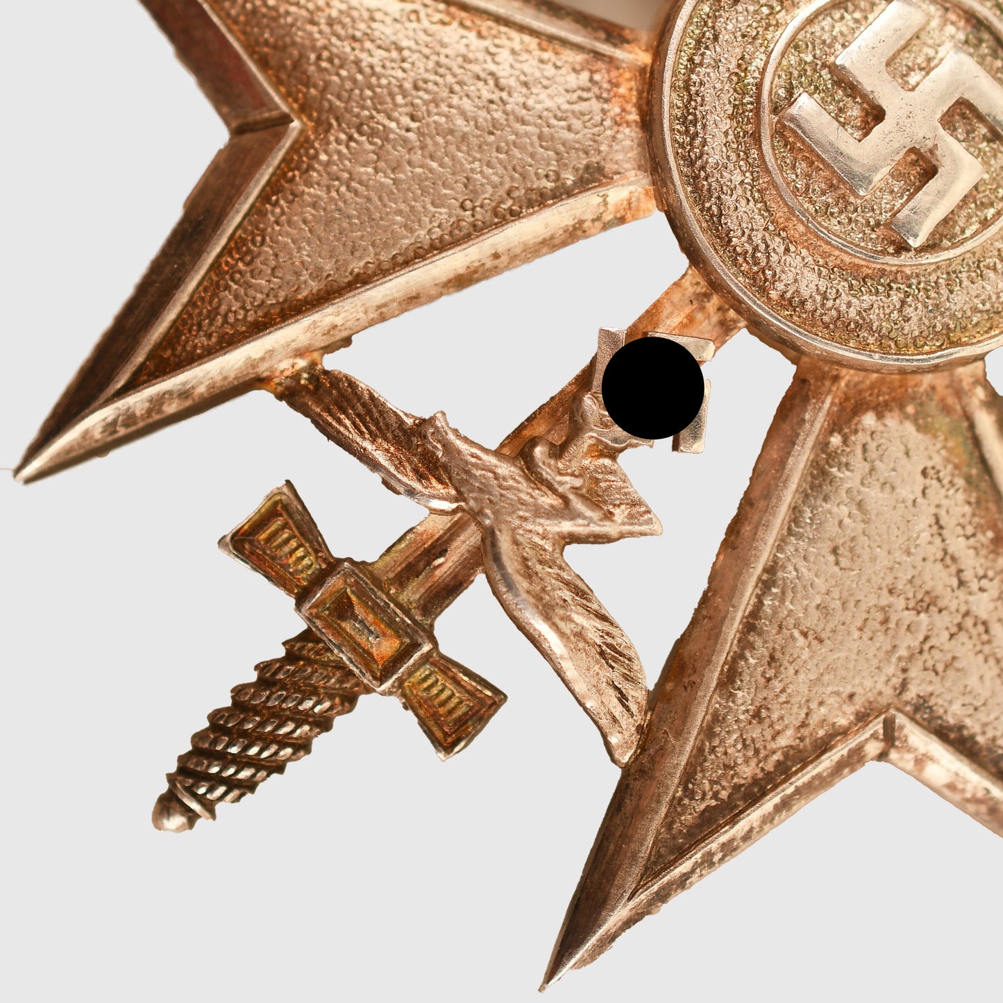 German WWII Spanish Cross in Silver with Swords