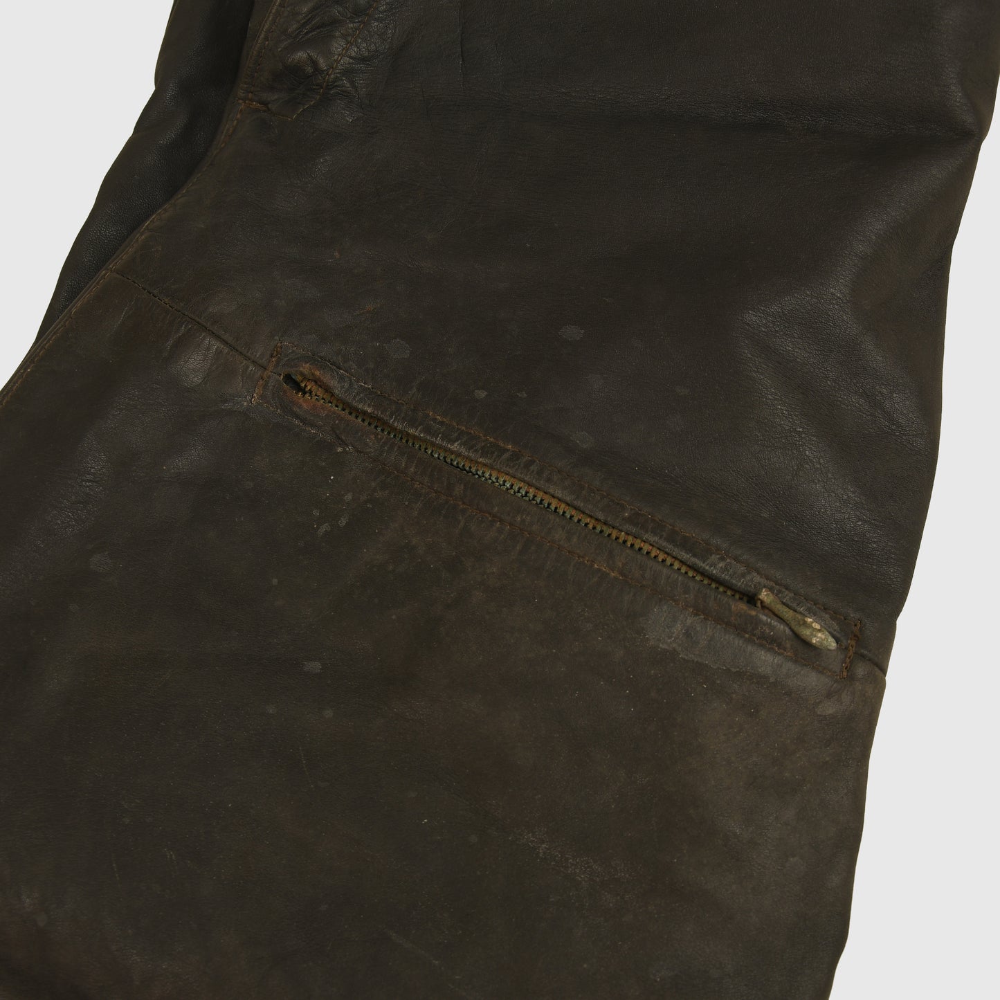 GERMAN WWII KRIEGSMARINE GREY LEATHER DECK TROUSERS