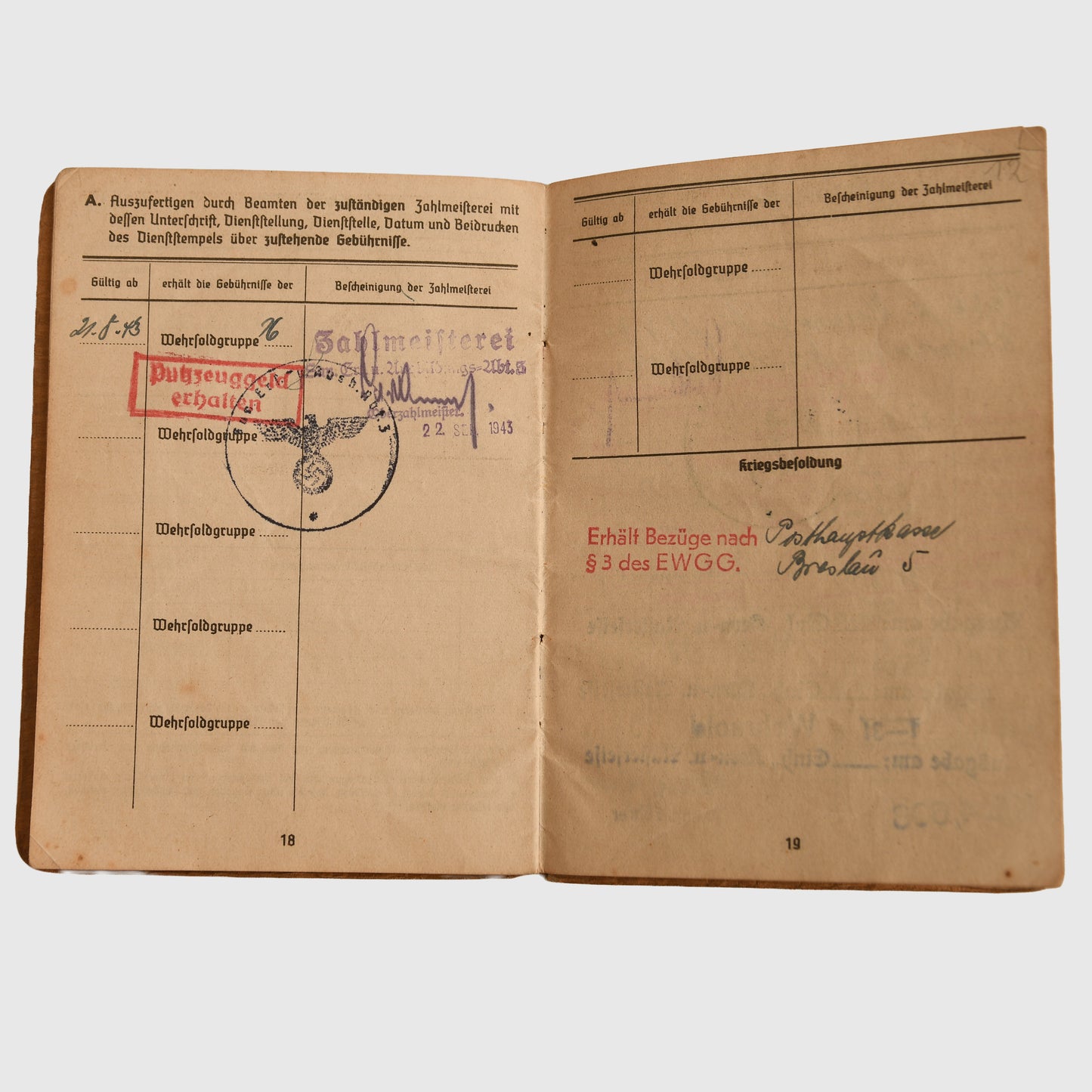 German WWII Grossdeutschland Paper Grouping