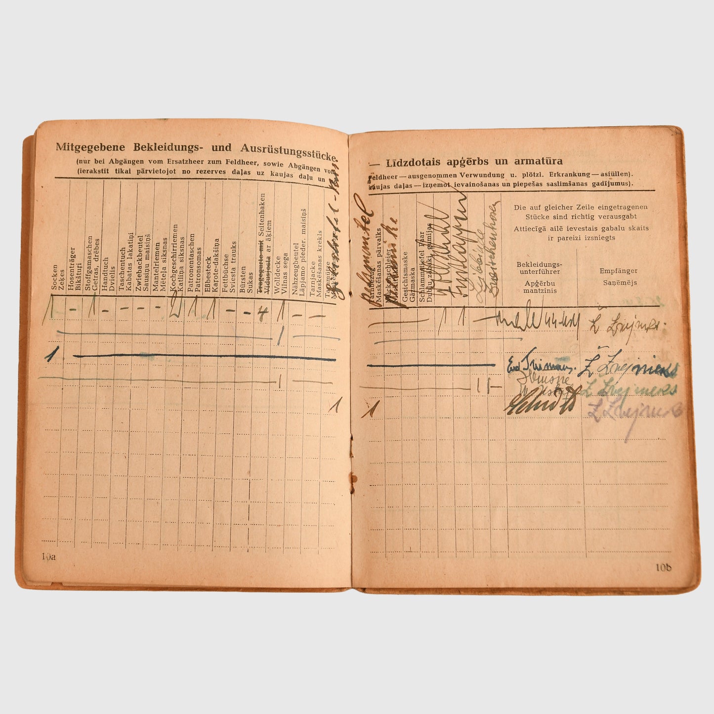 German/Latvian SS Soldbuch