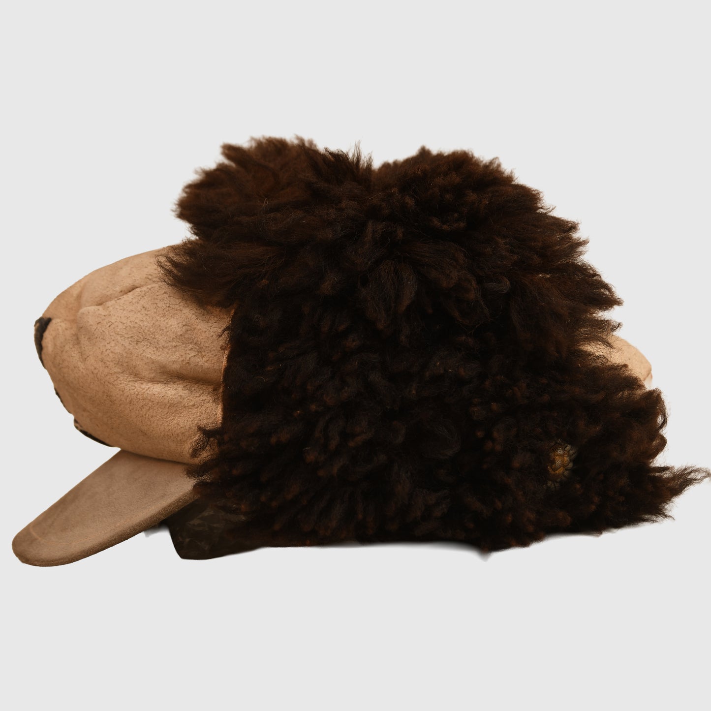 German WWII Luftwaffe Winter Hat with Brown Fur Lining