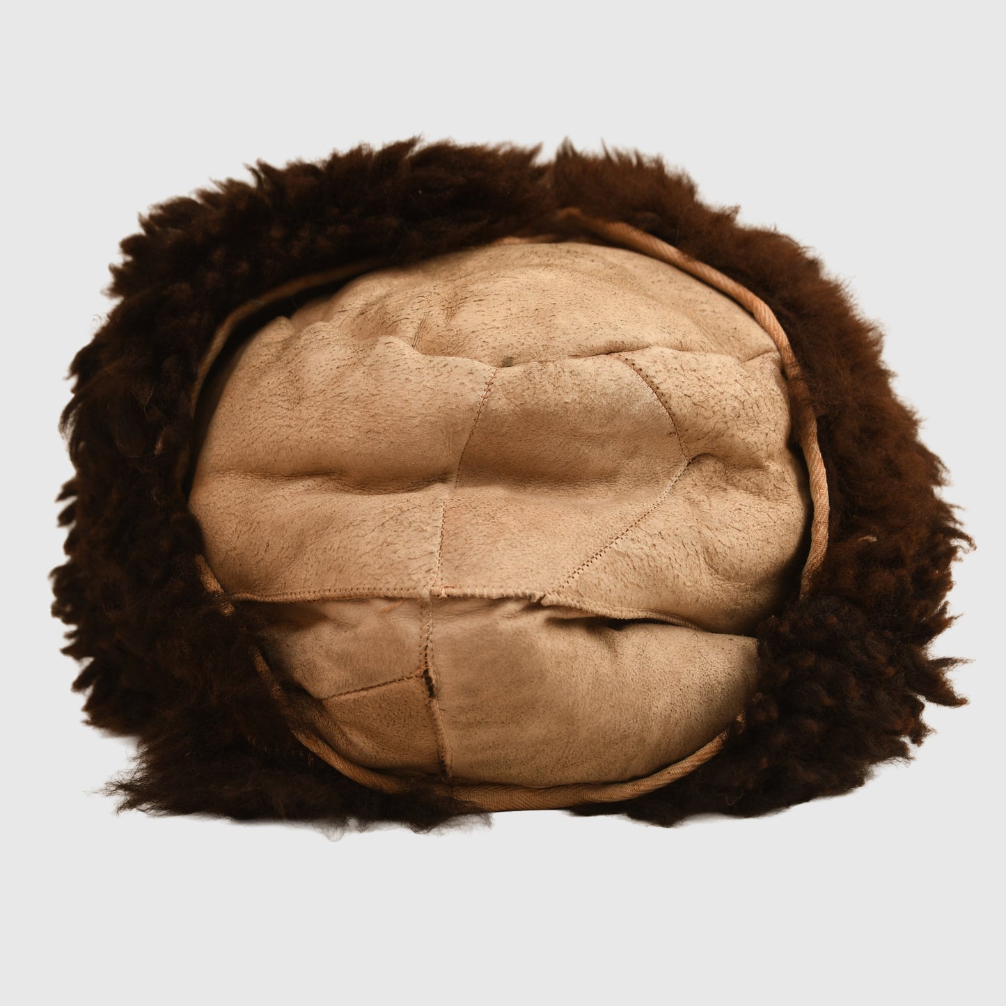 German WWII Luftwaffe Winter Hat with Brown Fur Lining
