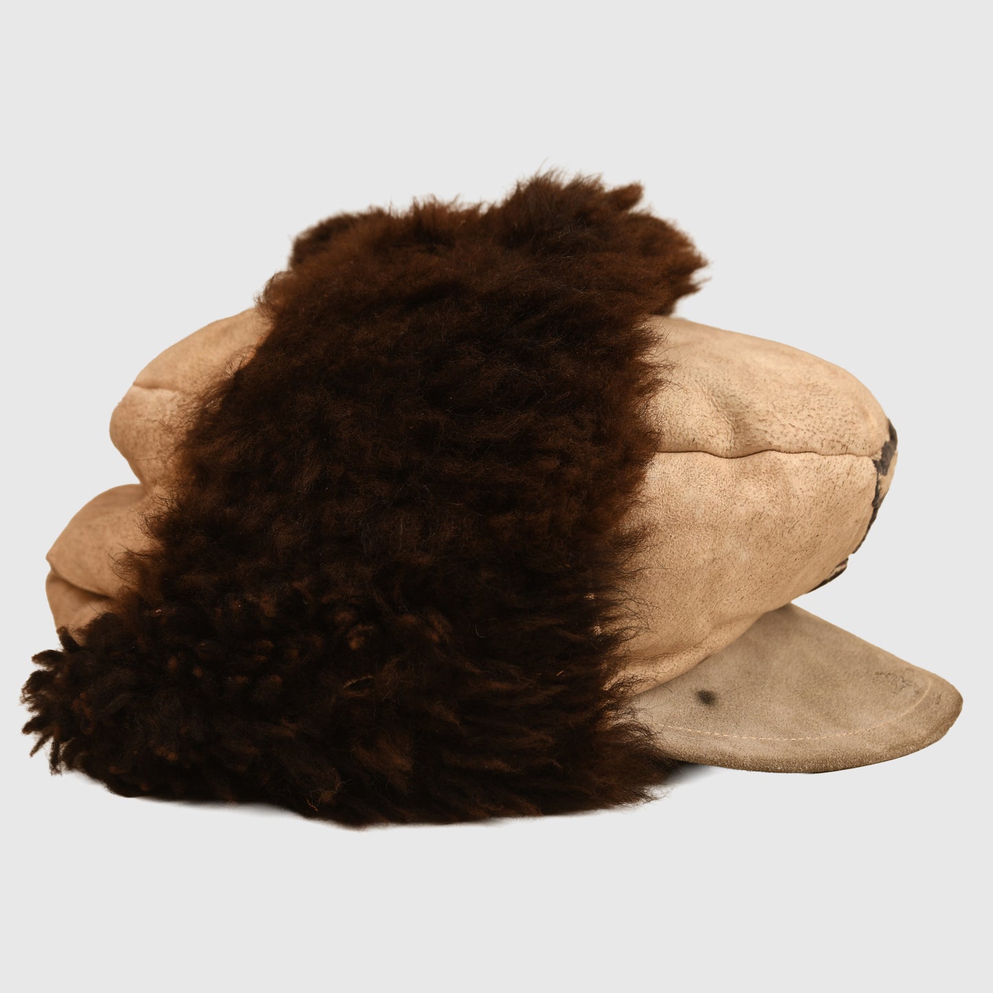 German WWII Luftwaffe Winter Hat with Brown Fur Lining