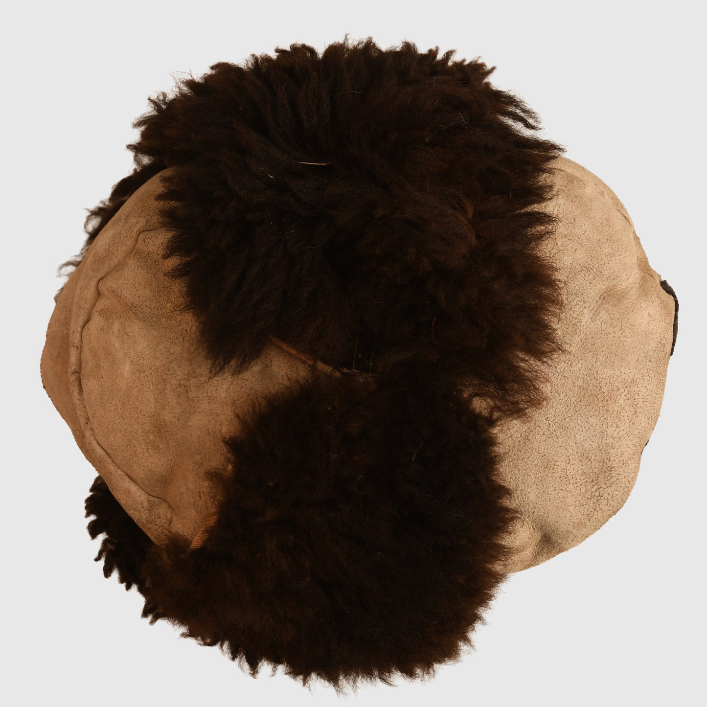 German WWII Luftwaffe Winter Hat with Brown Fur Lining