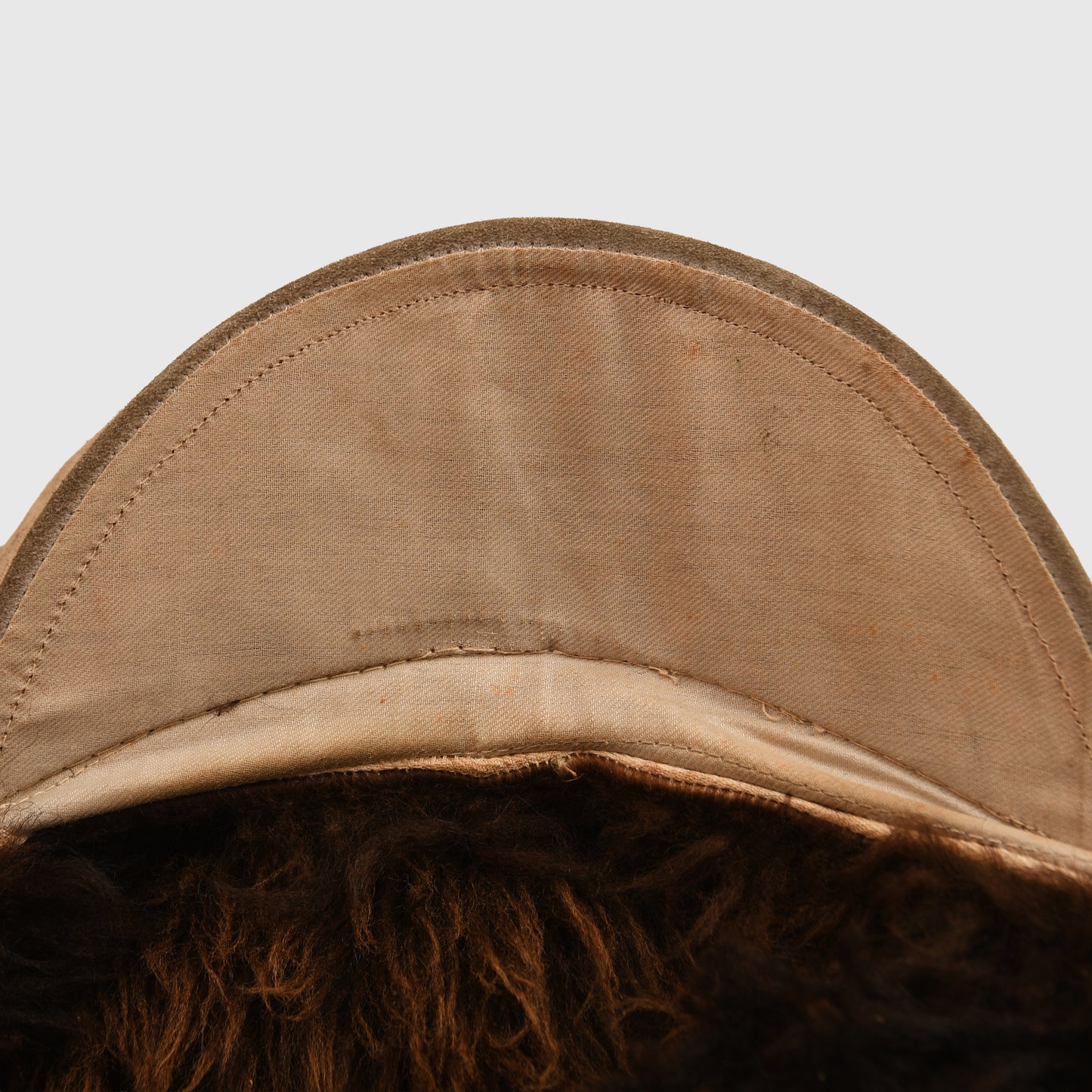 German WWII Luftwaffe Winter Hat with Brown Fur Lining