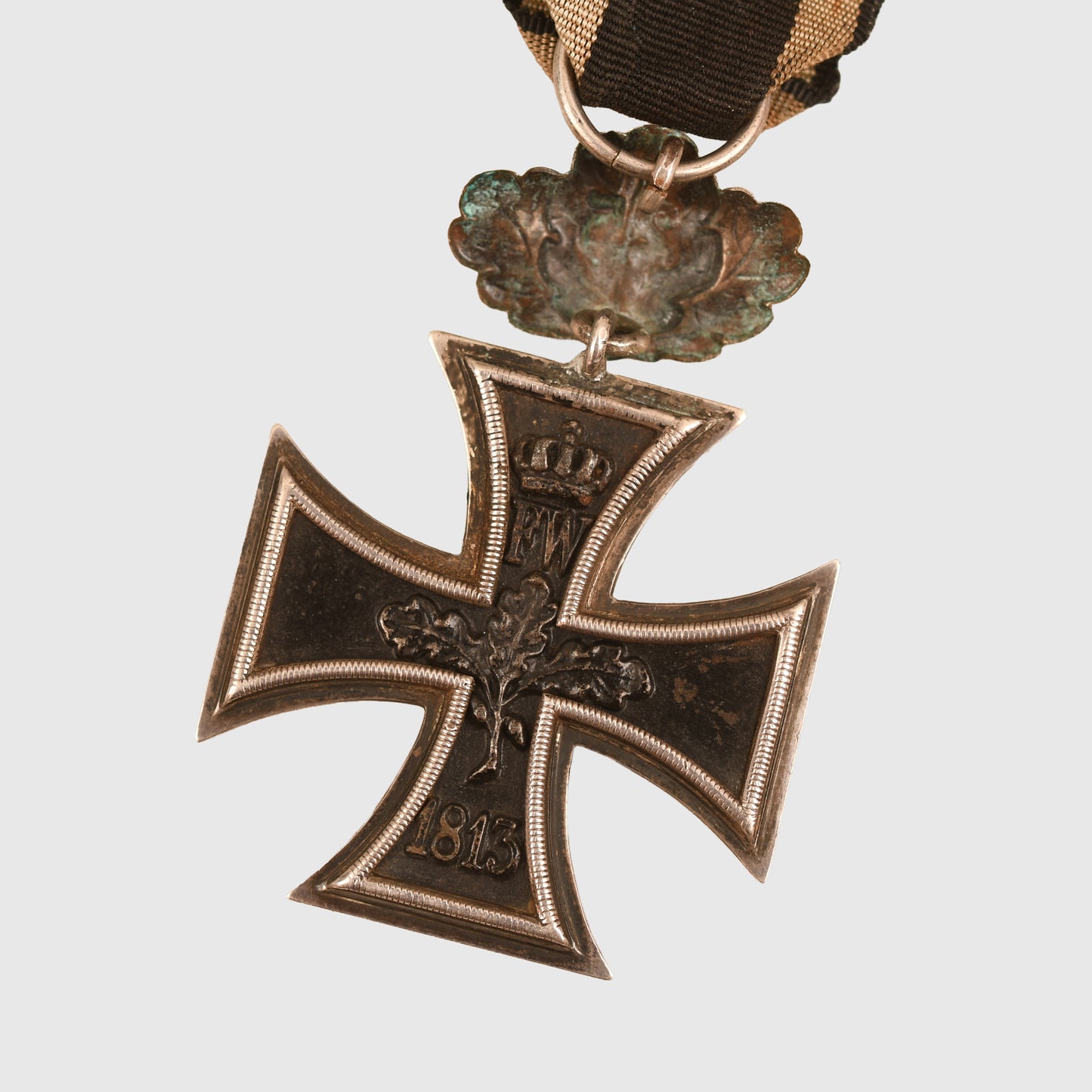 GERMAN FRANCO PRUSSIAN WAR IRON CROSS 2ND CLASS 1870 WITH 25 YEAR OAK LEAF