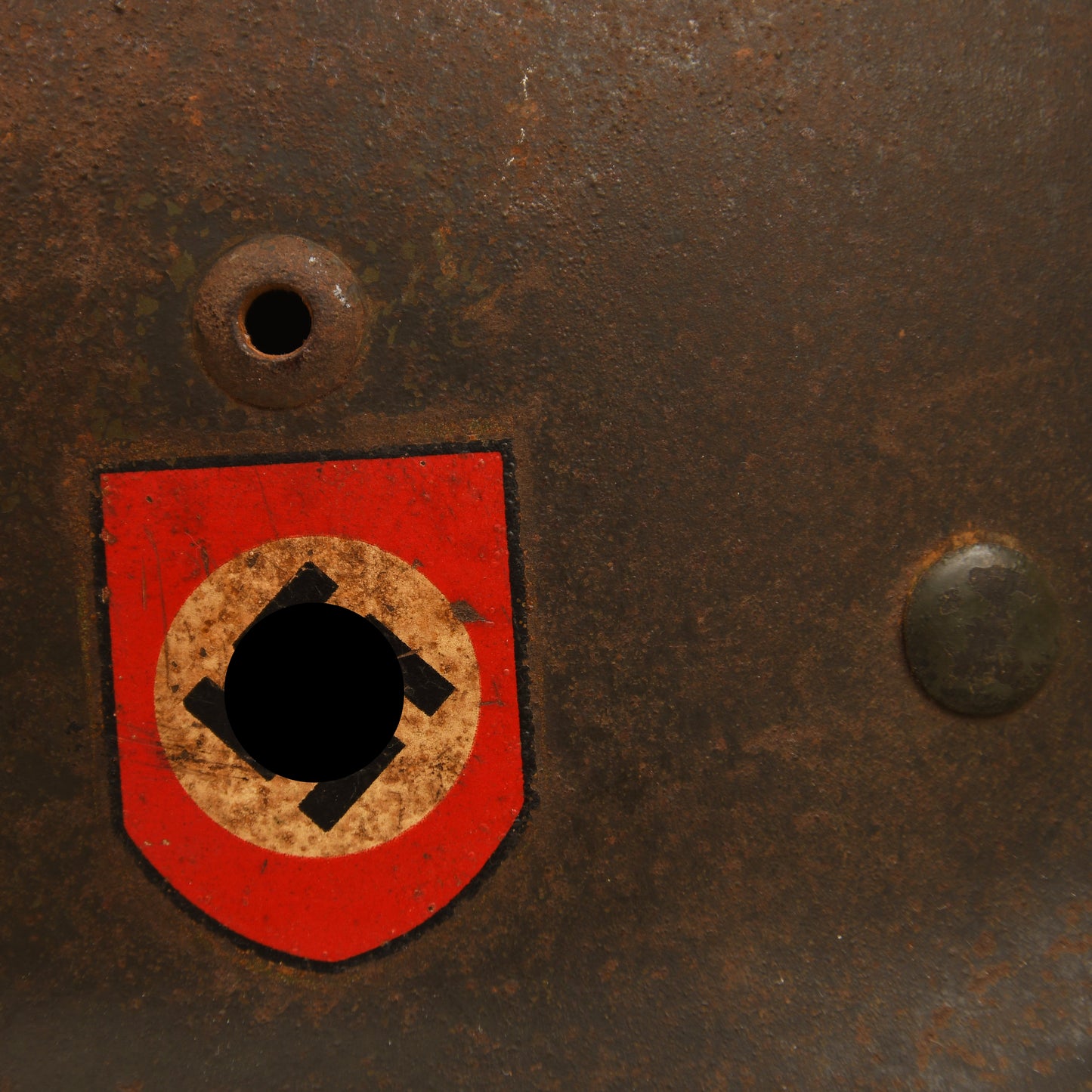 German WWII Police Double Decal M35 Large Size Combat Helmet