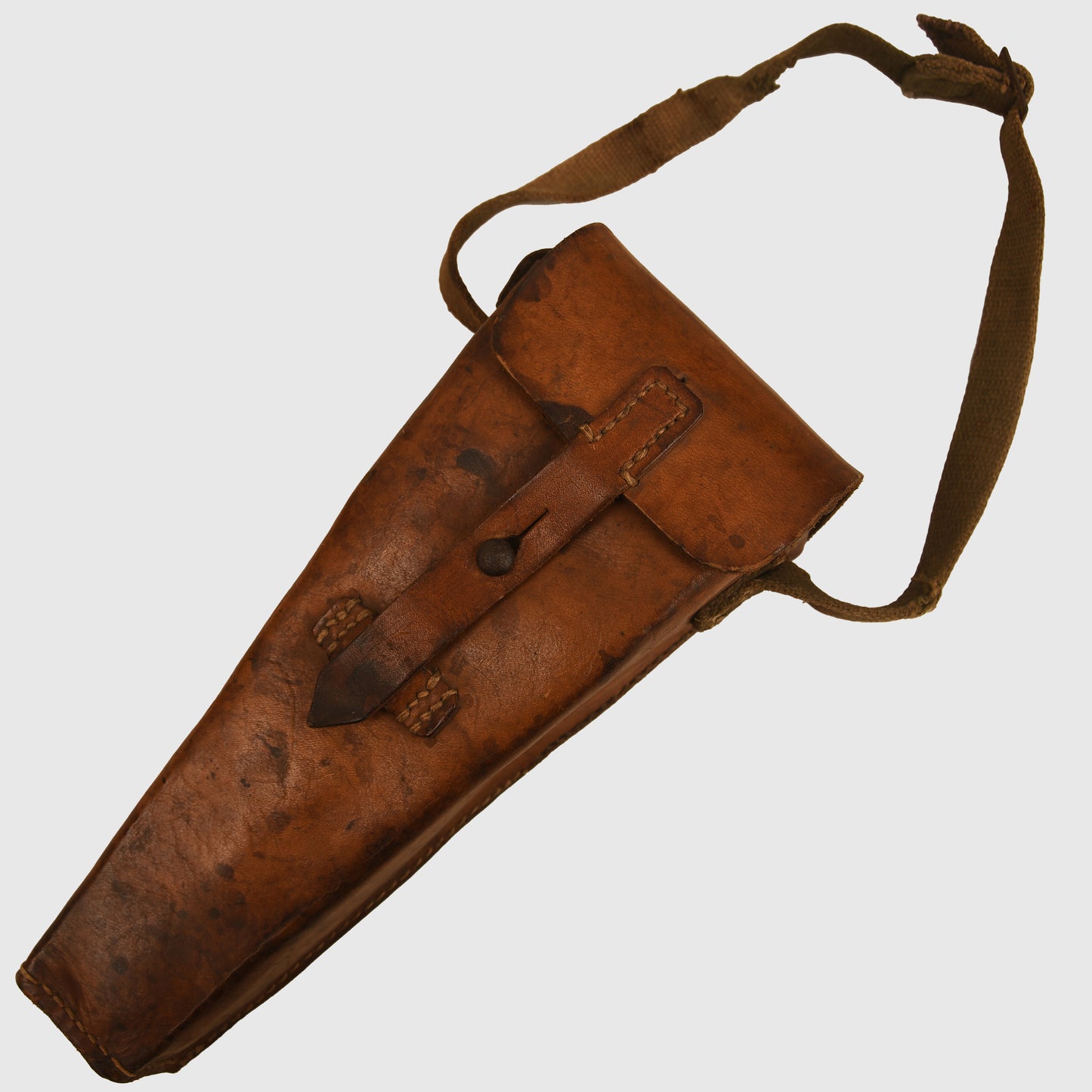 German WWII Brown Leather Grenade Launcher Pouch