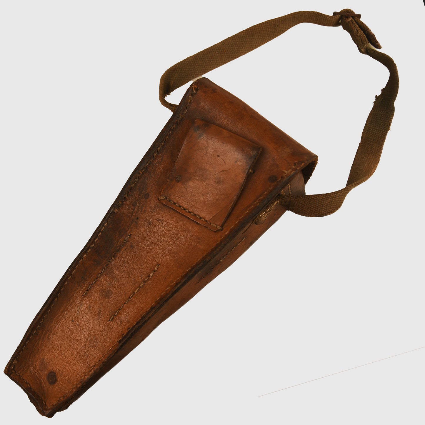 German WWII Brown Leather Grenade Launcher Pouch