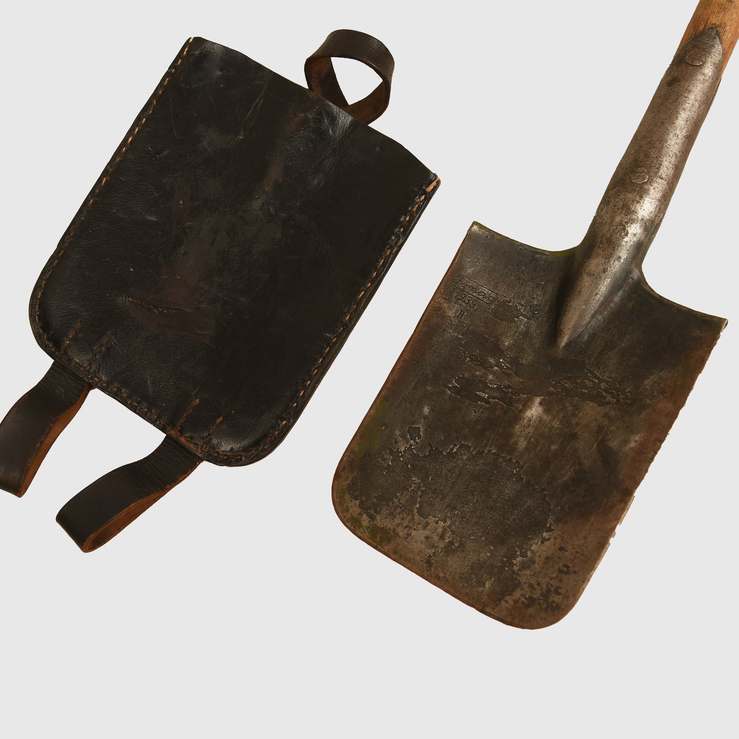 German WWII Soldier’s Straight Entrenching Tool and Cover