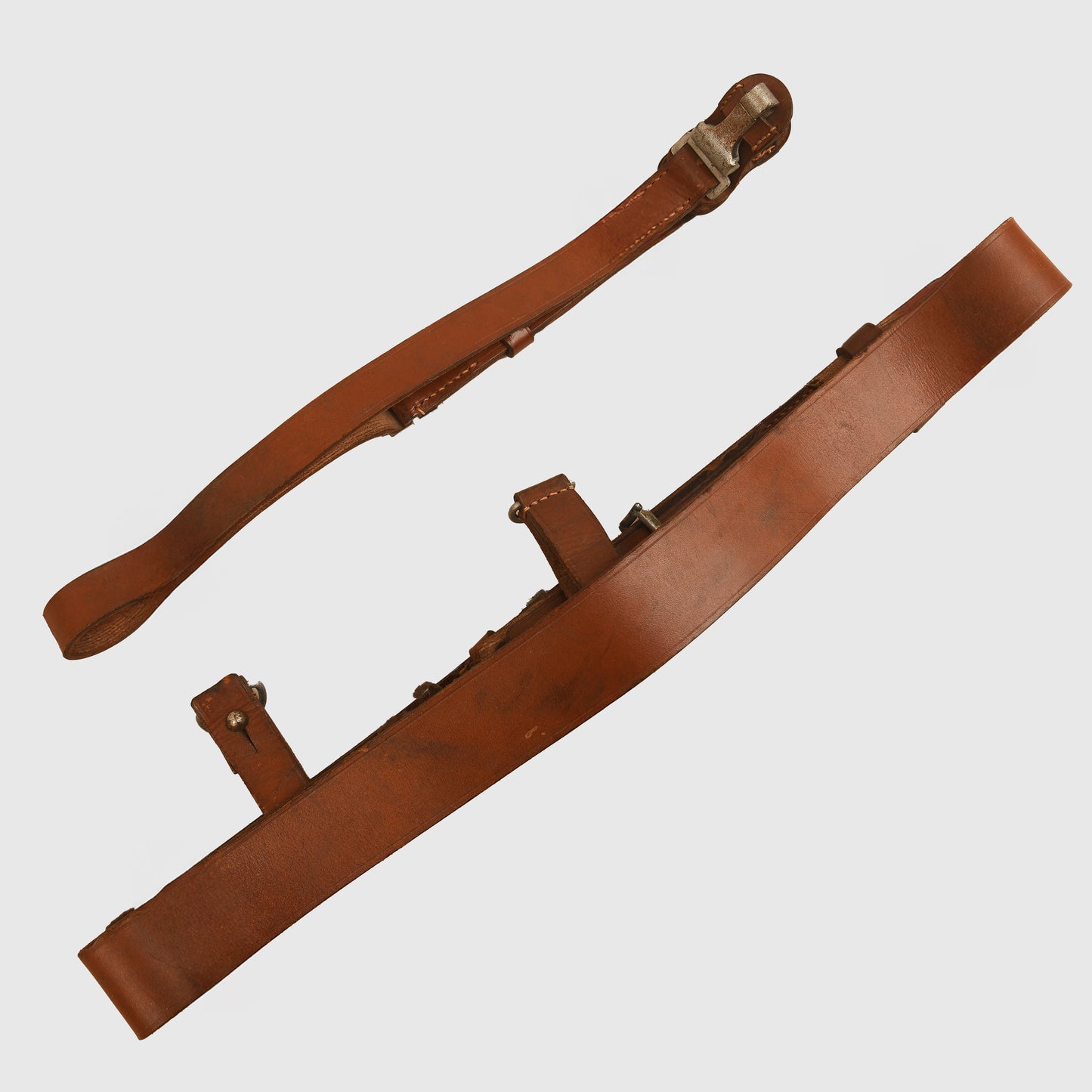 German WWII Hitler Youth Leader’s Waist Belt and Cross Strap Rig
