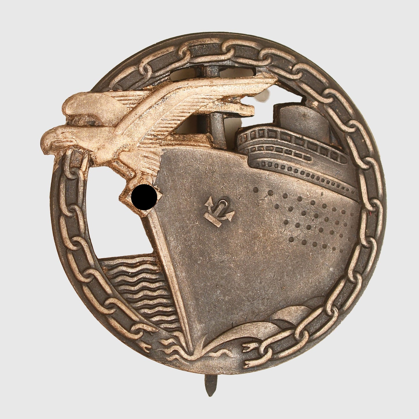 German WWII Kriegsmarine Blockade Breaker Badge and Miniature