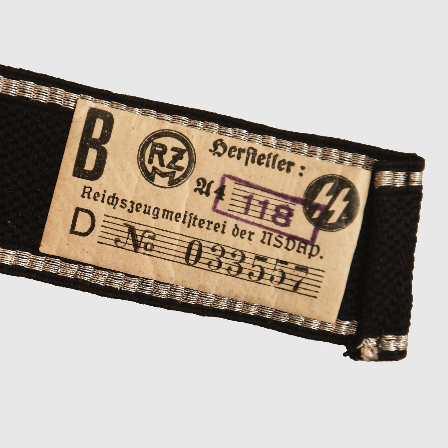 German WWII Allgemeine SS Officers Cuff Title