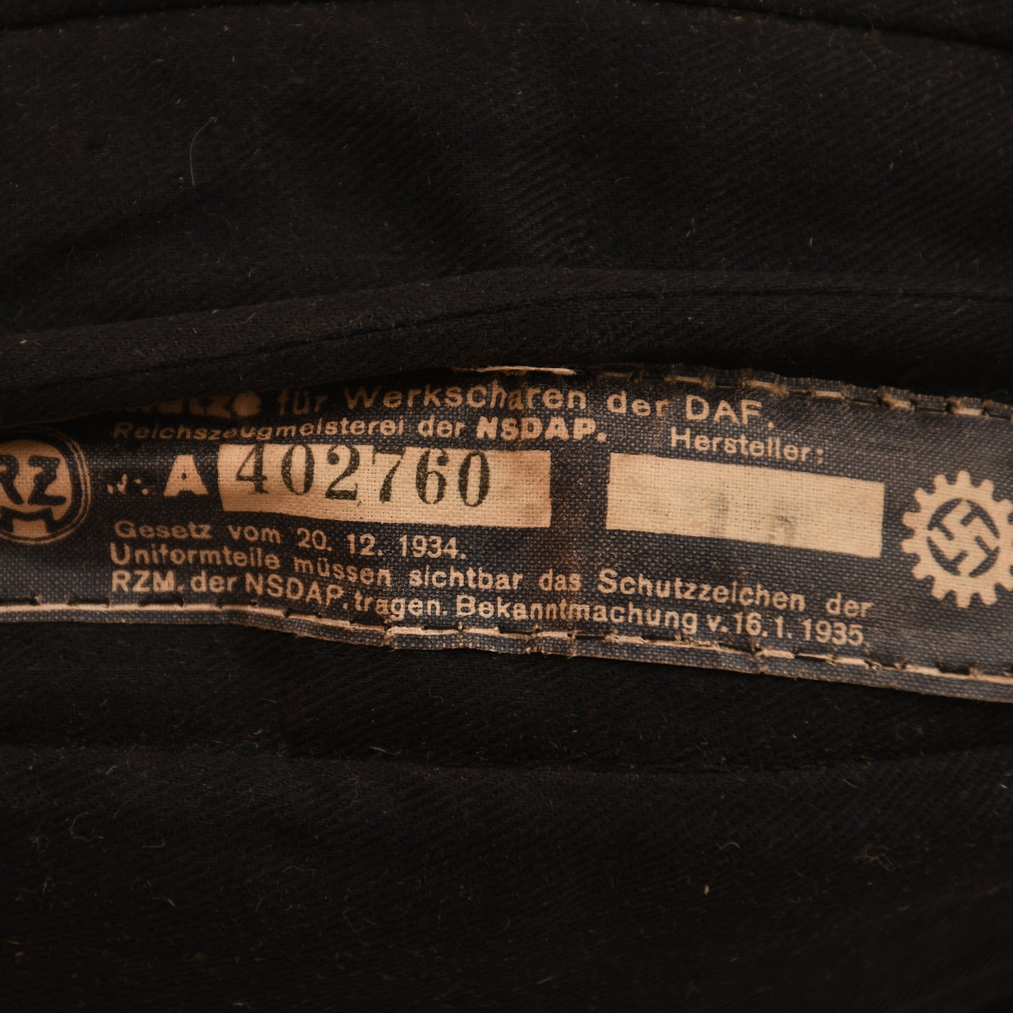 German WWII DAF Officers Overseas Cap