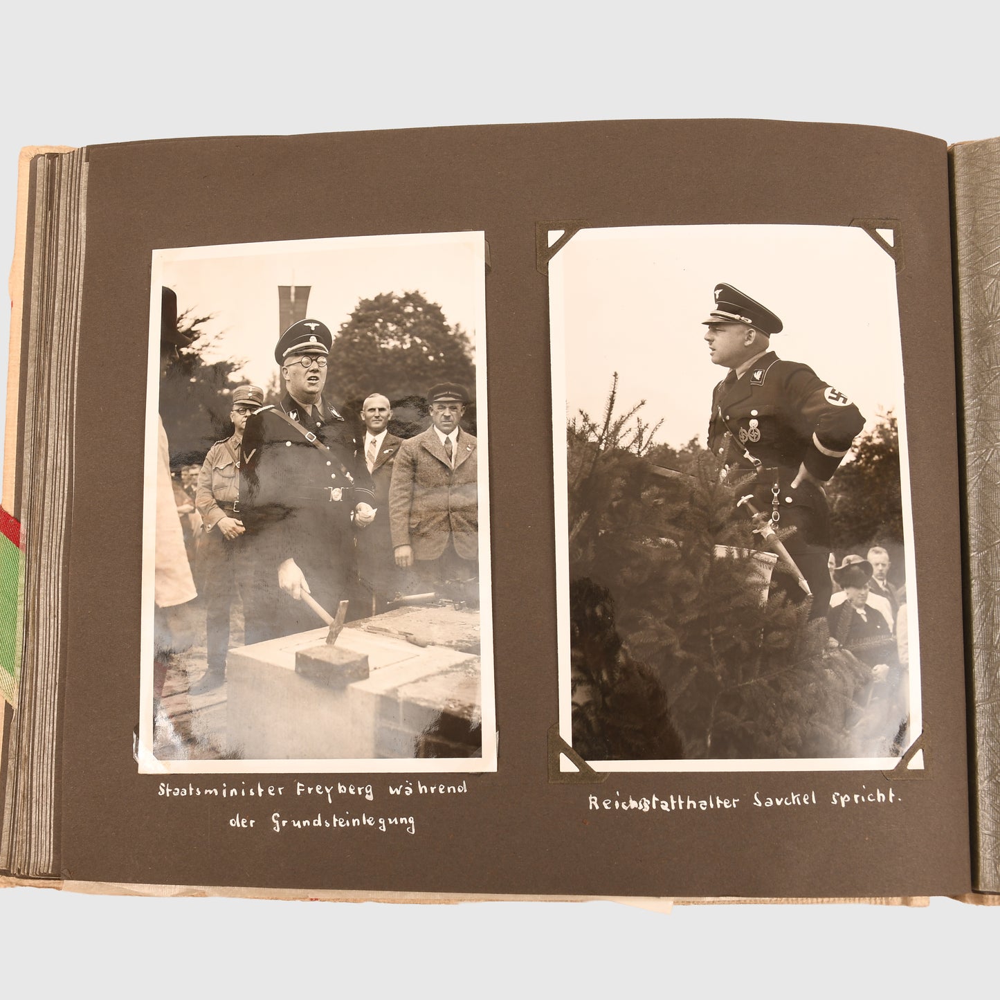GERMAN WWII NAPOLA SCHOOL BALLENSTEDT PHOTOGRAPH ALBUM AND CUFF TITLE