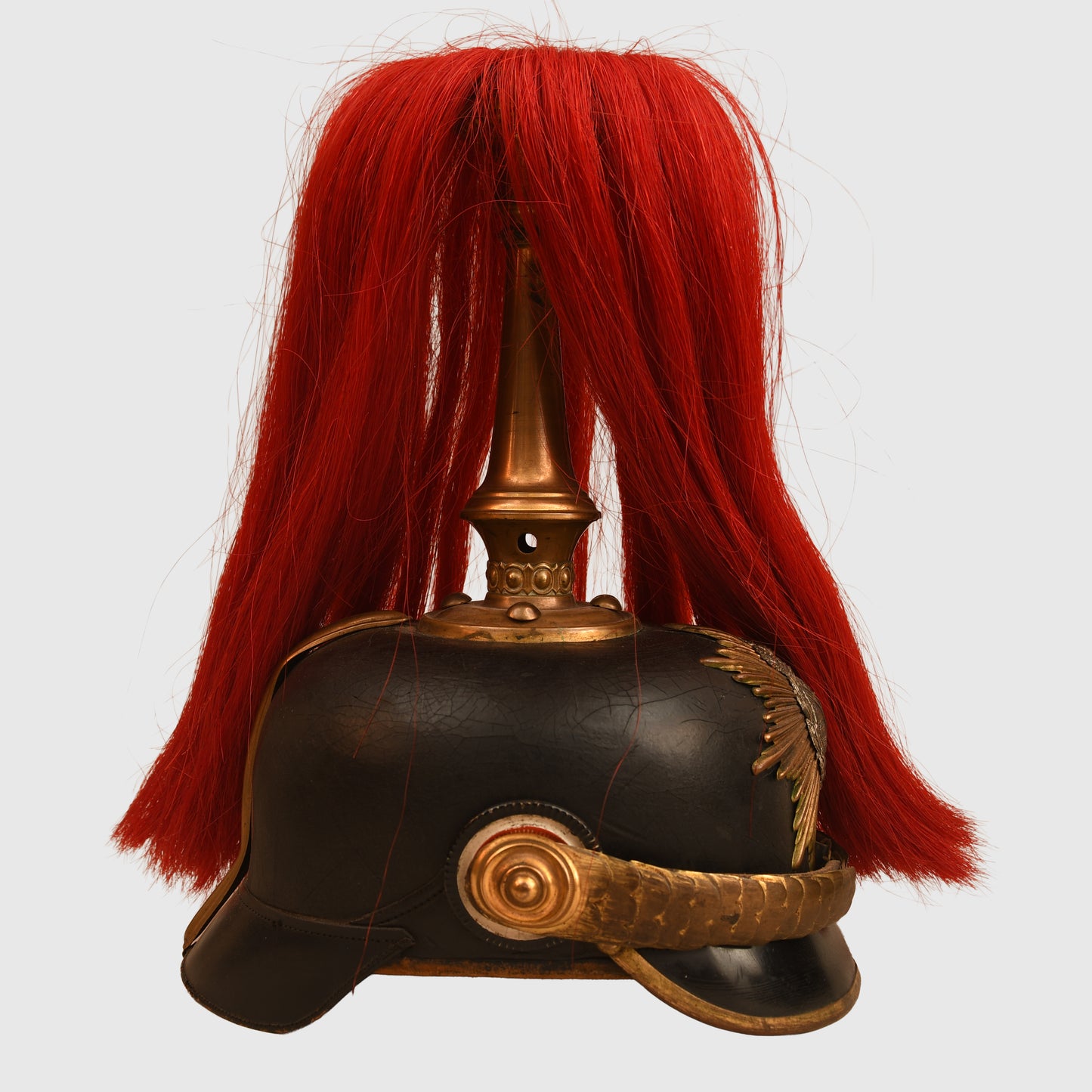 German WWI Saxon Artillery Senior NCO Pickelhaube with Plume