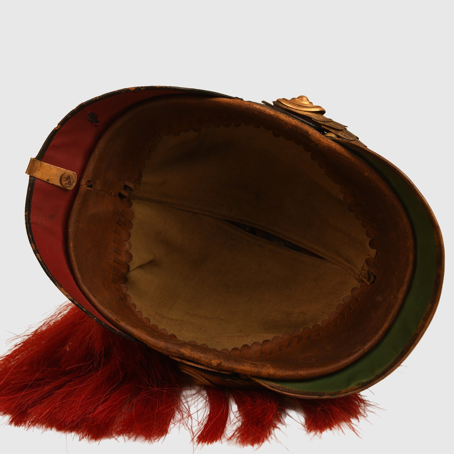 German WWI Saxon Artillery Senior NCO Pickelhaube with Plume