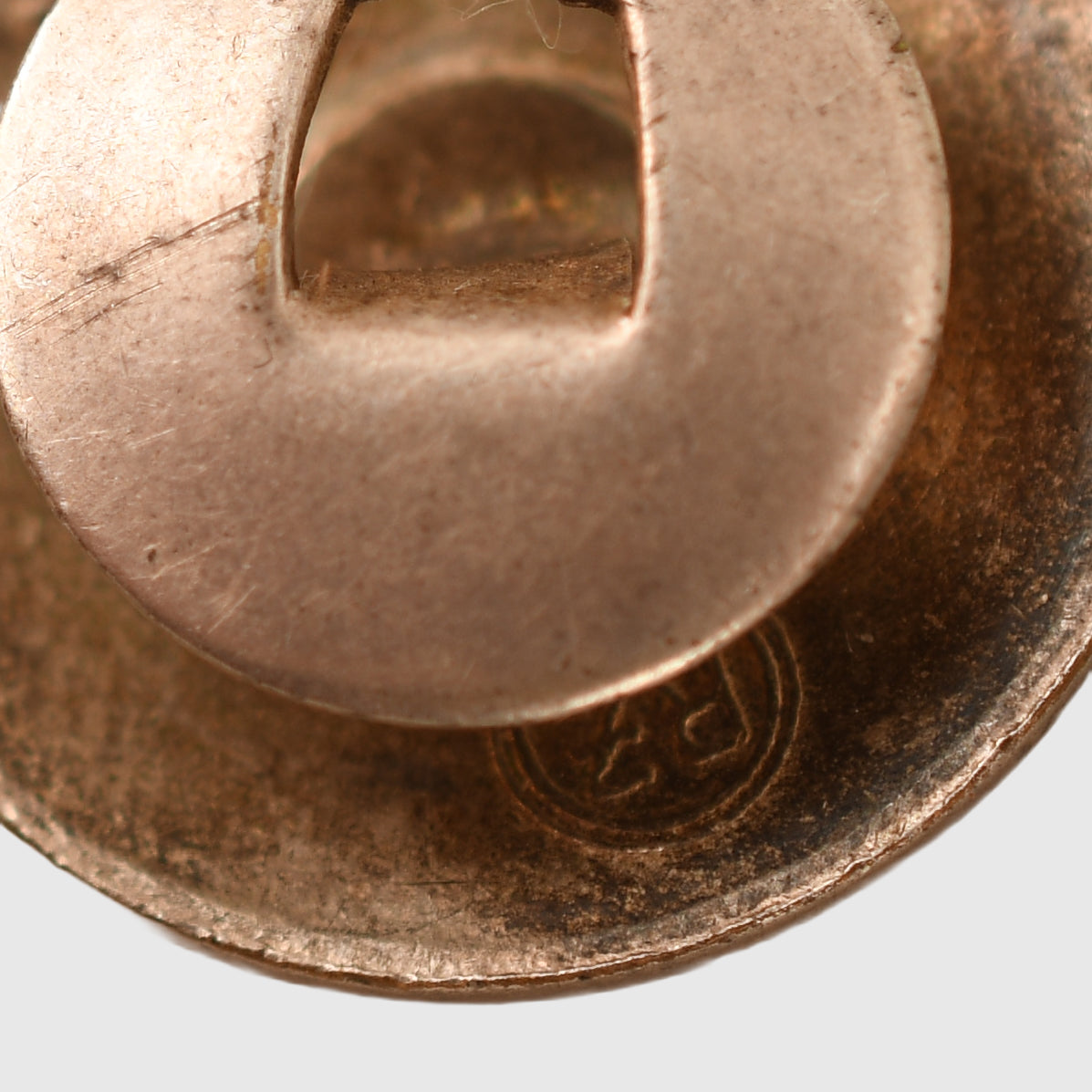 GERMAN WWII NSDAP PARTY BADGE M1/34 LAPEL FIXING