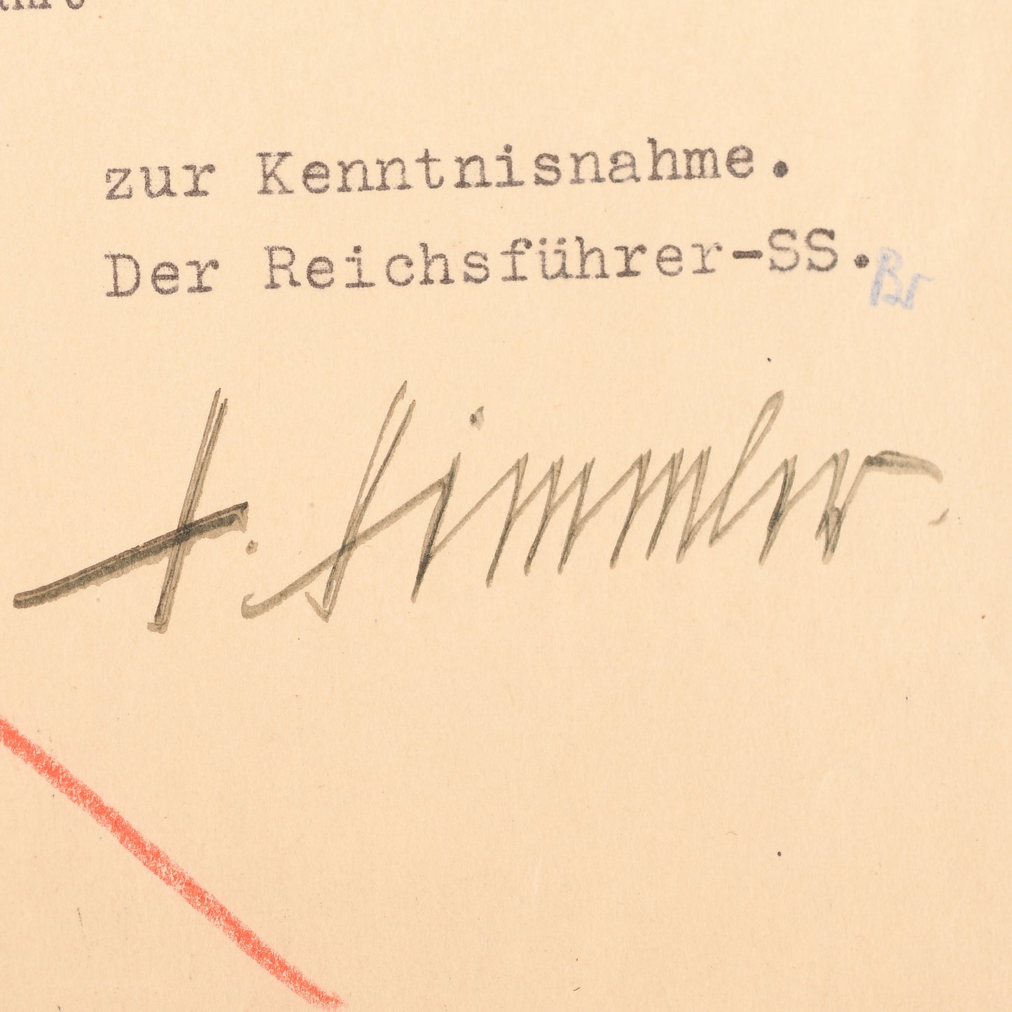 GERMAN WWII HEINRICH HIMMLER SIGNATURE