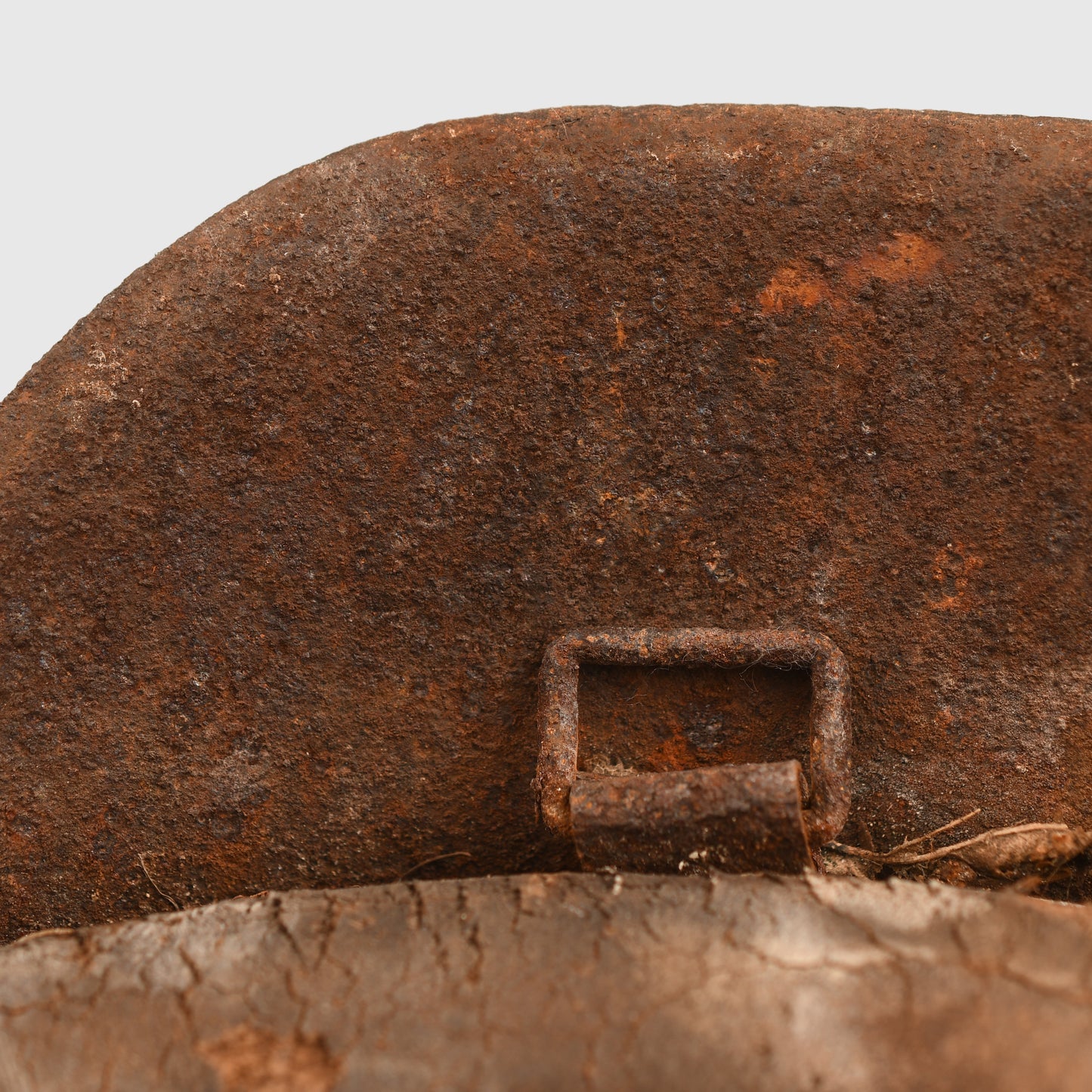 GERMAN WWII WHITE RED CROSS M.42 COMBAT HELMET - BARN STORED