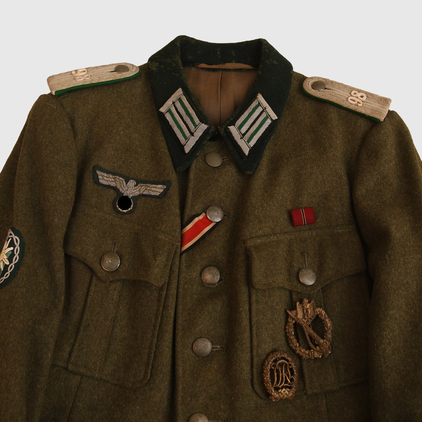 German WWII Mountain Troop Officers Uniform, Identified