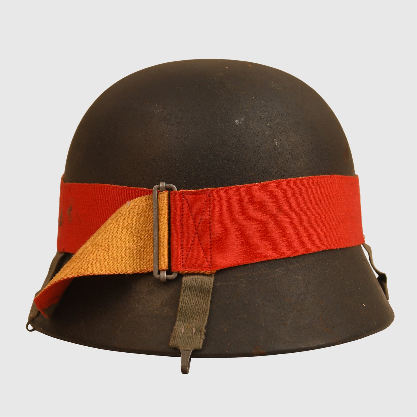 German WWII Luftwaffe Single Decal Combat Helmet with Manoeuvre Band Fitted
