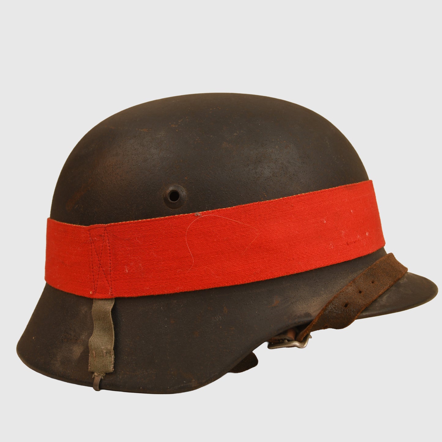 German WWII Luftwaffe Single Decal Combat Helmet with Manoeuvre Band Fitted