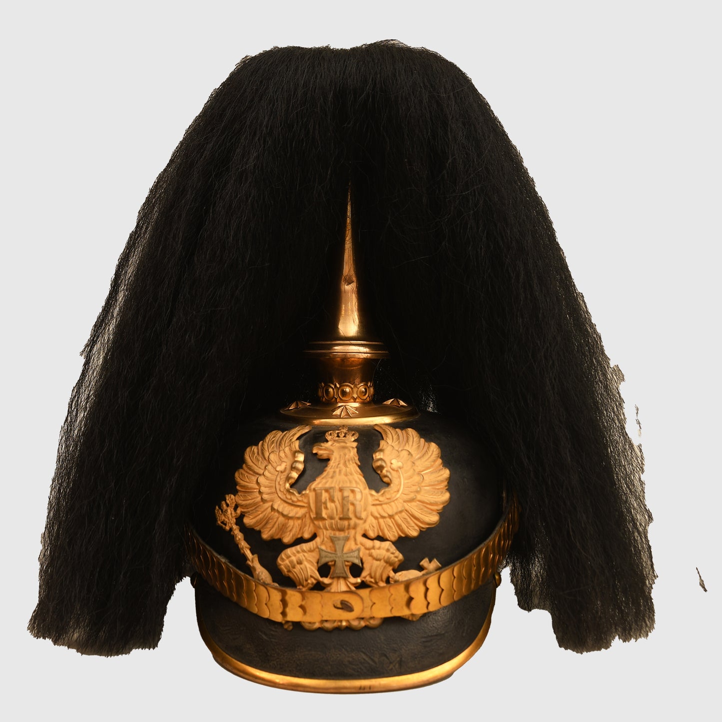 German WWI Prussian Fusilier Regiment No. 80 Officers Parade Helmet