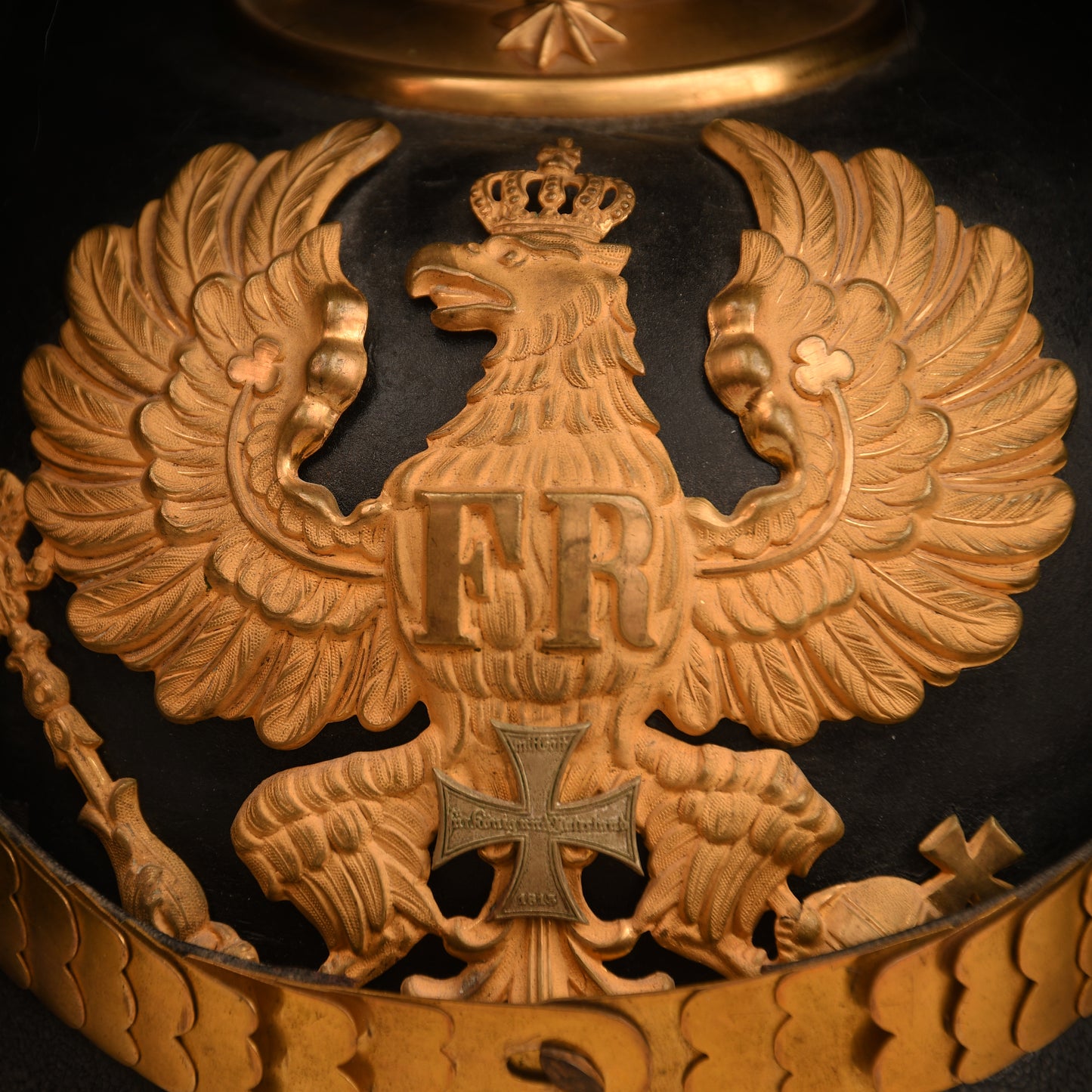 German WWI Prussian Fusilier Regiment No. 80 Officers Parade Helmet