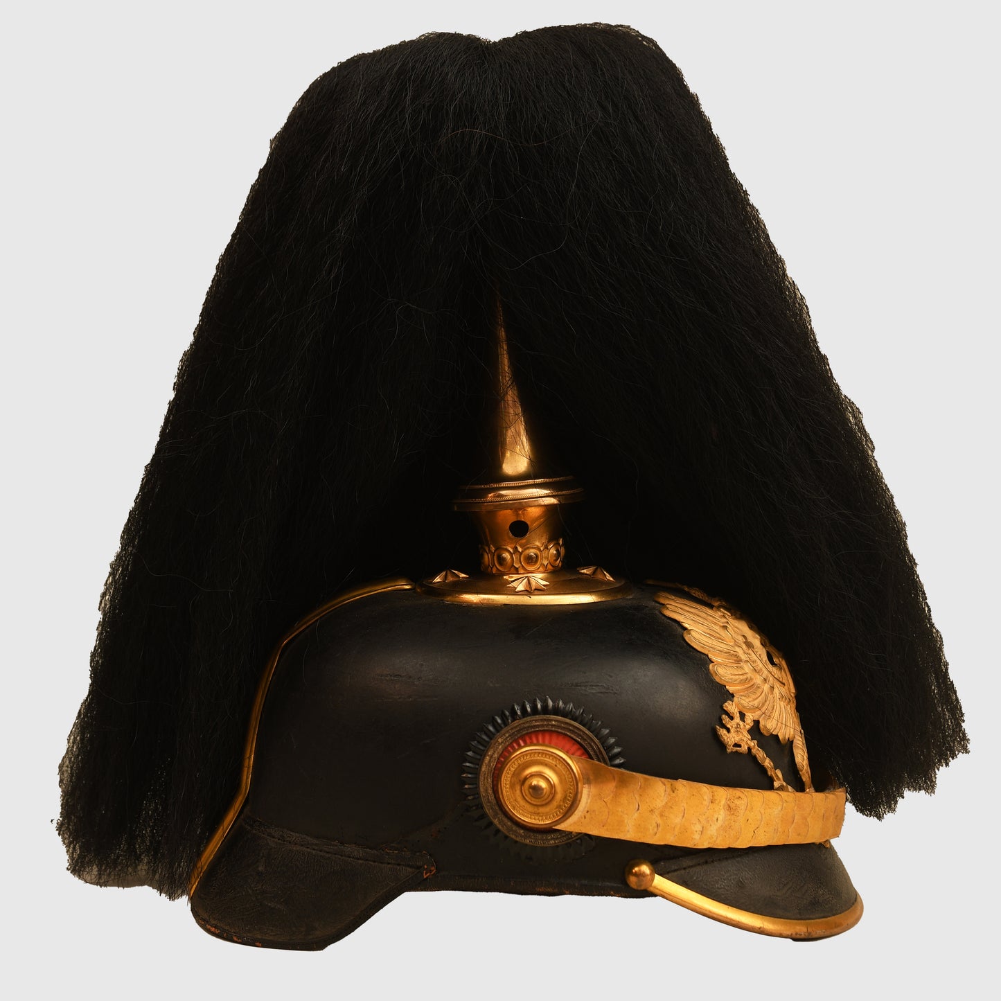 German WWI Prussian Fusilier Regiment No. 80 Officers Parade Helmet