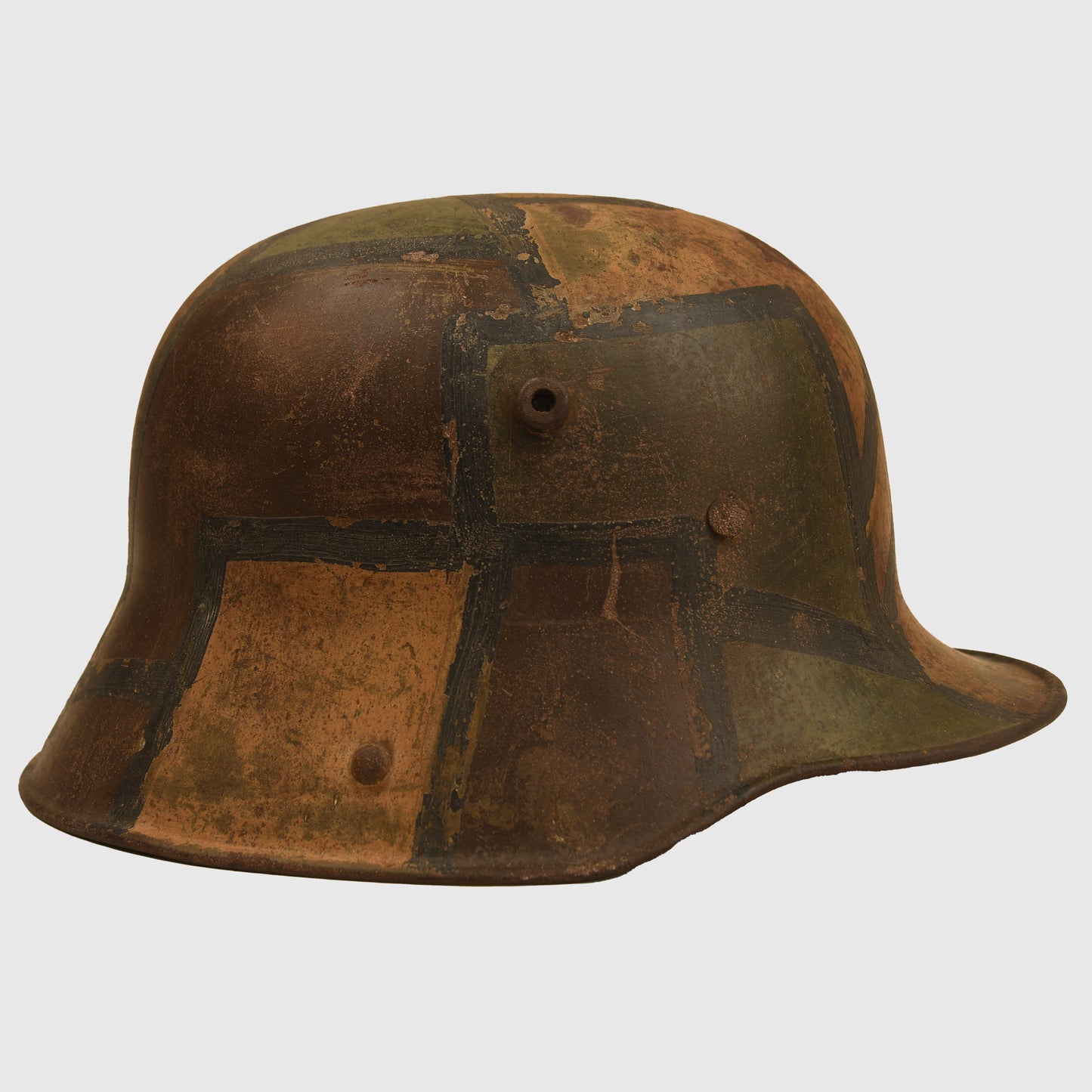 German WWI Zigzag Pattern M.16 Camouflage Helmet