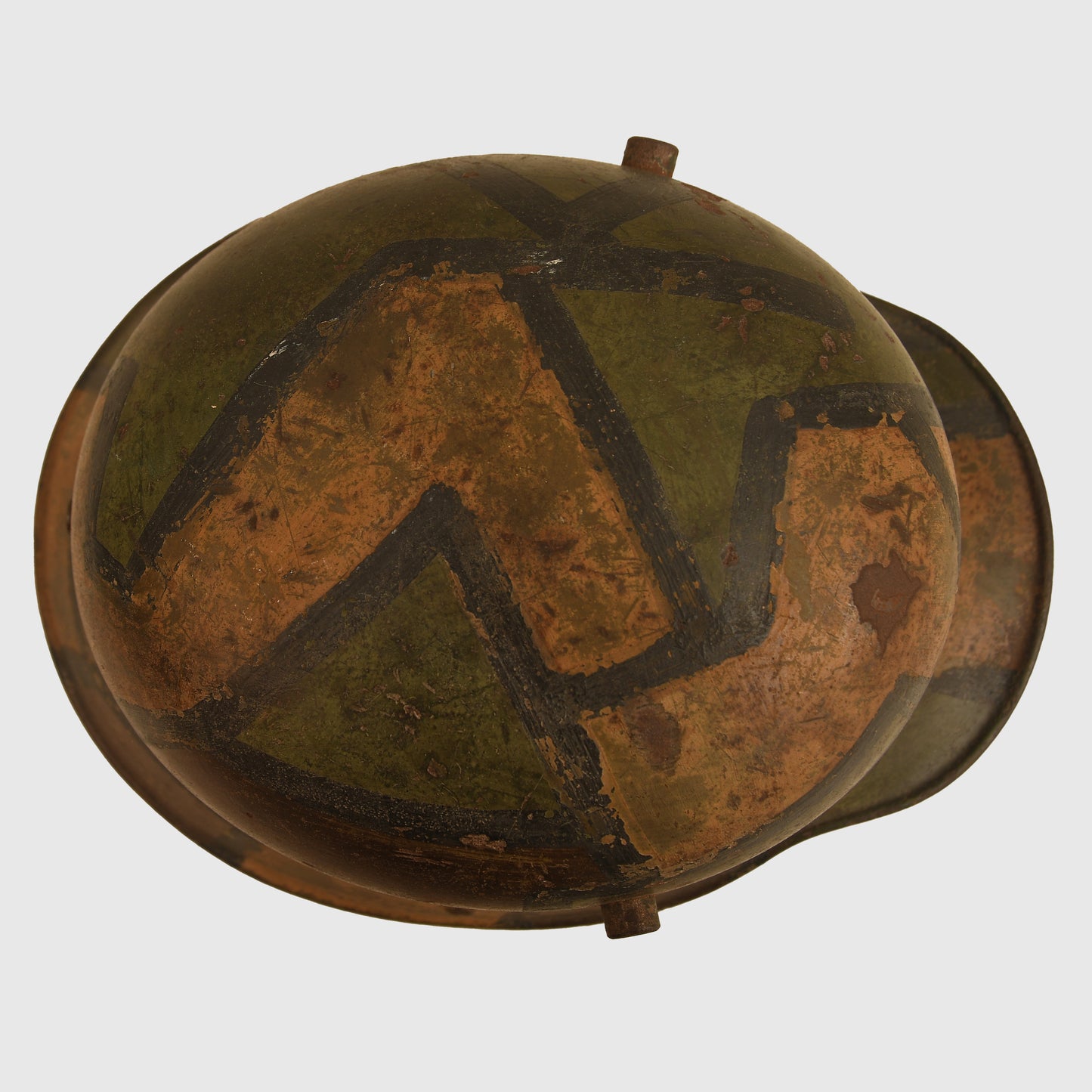 German WWI Zigzag Pattern M.16 Camouflage Helmet
