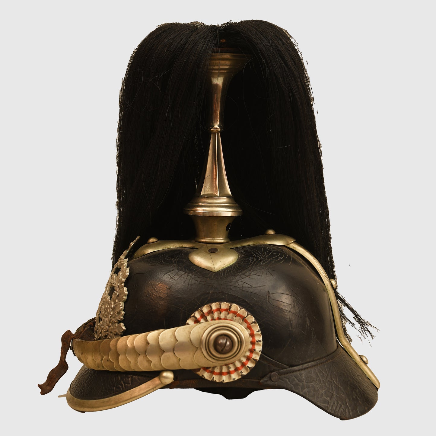 German WWI Hesse 23rd & 24th Dragoons Enlisted NCO Parade Pickelhaube