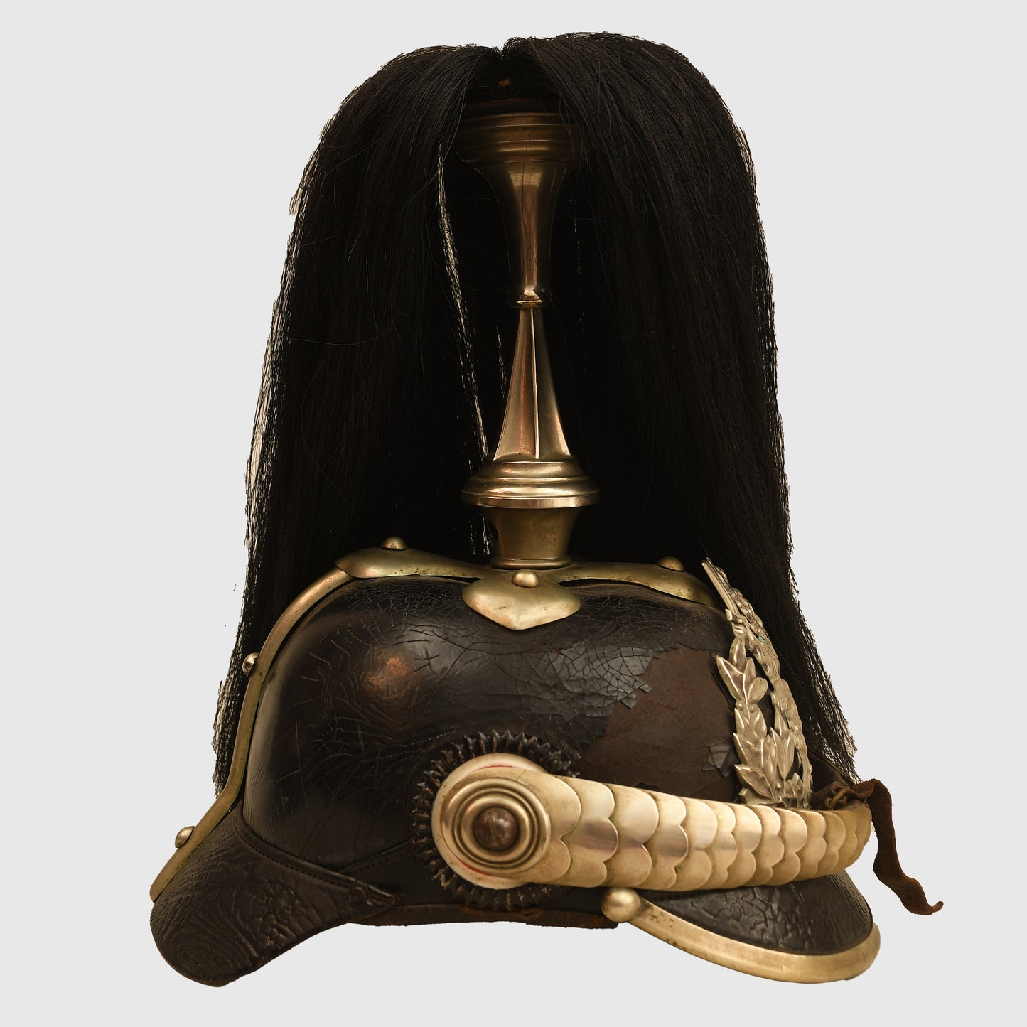 German WWI Hesse 23rd & 24th Dragoons Enlisted NCO Parade Pickelhaube