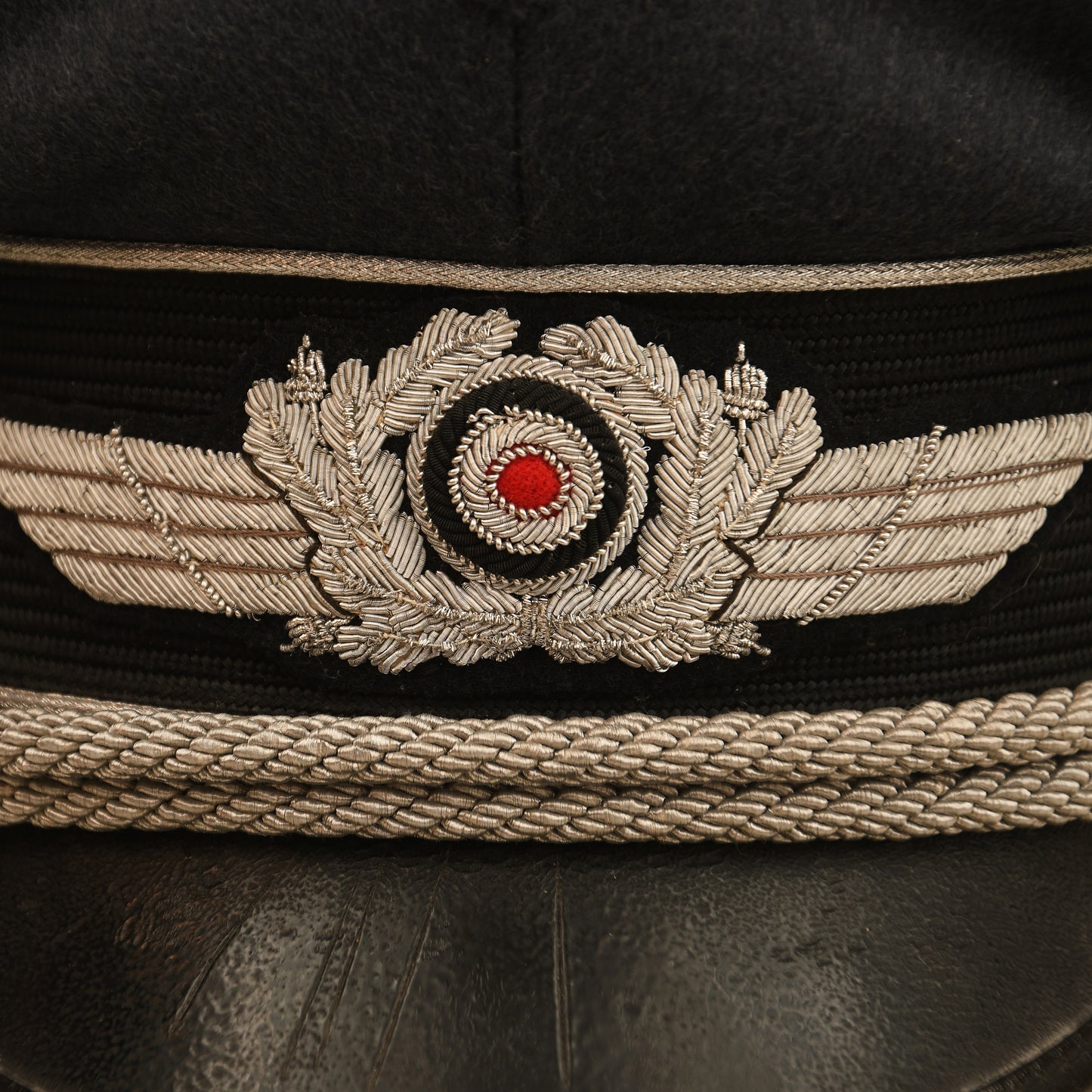 German WWII Luftwaffe Officers Visor Cap