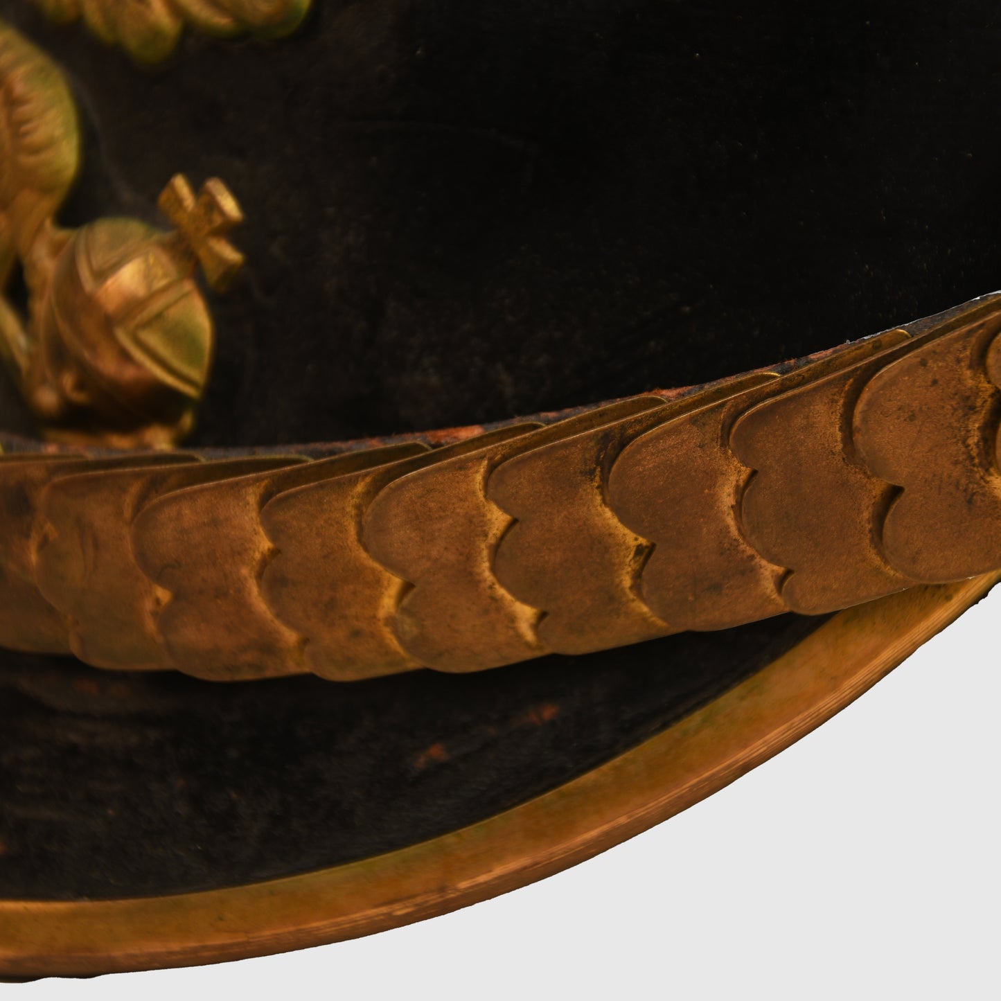 German WWI Prussian Foot Artillery Reserve Officers Helmet with Cover
