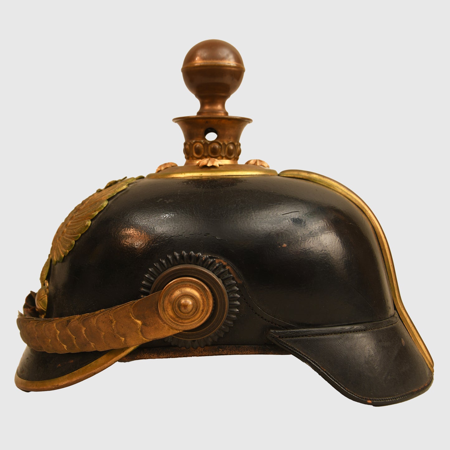 German WWI Prussian Foot Artillery Reserve Officers Helmet with Cover