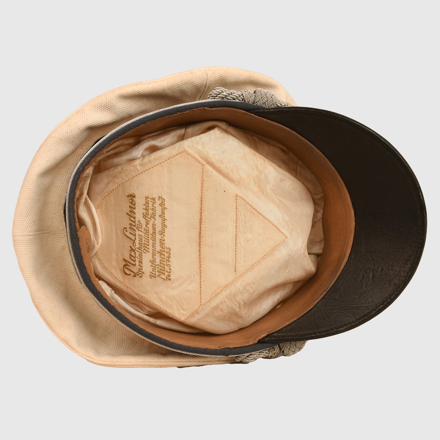 German WWII Luftwaffe Officers Visor Cap, White and Blue Covers