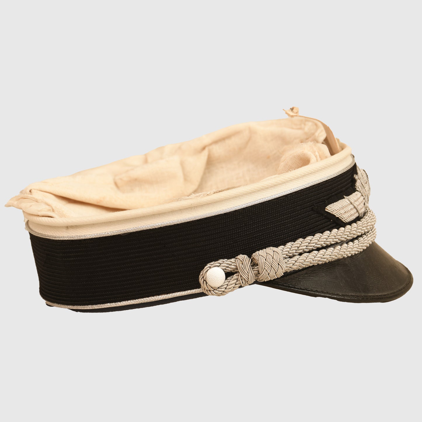 German WWII Luftwaffe Officers Visor Cap, White and Blue Covers