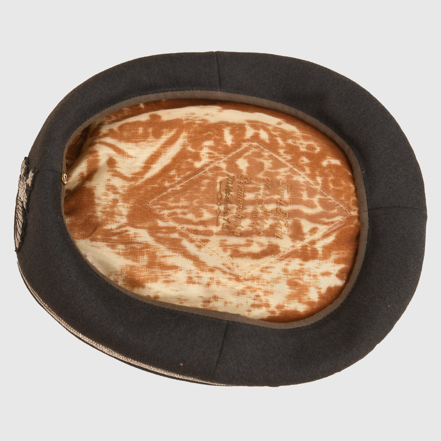 German WWII Luftwaffe Officers Visor Cap, White and Blue Covers