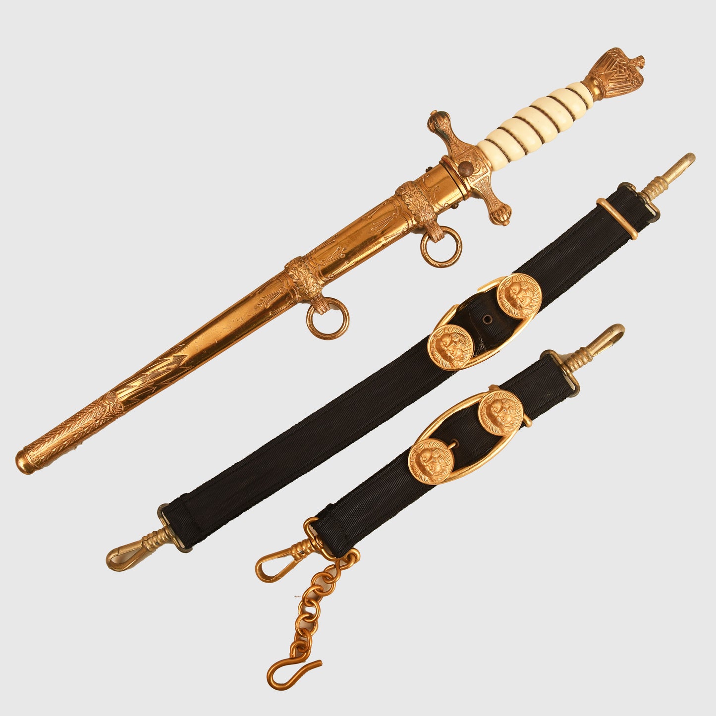 German WWII Naval Officer’s Display Piece with Straps