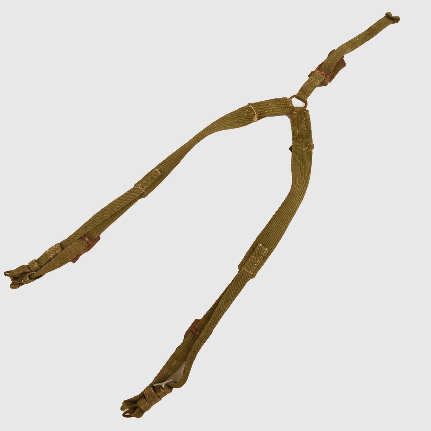 German WWII Tropical Rare Early Green Y-Straps